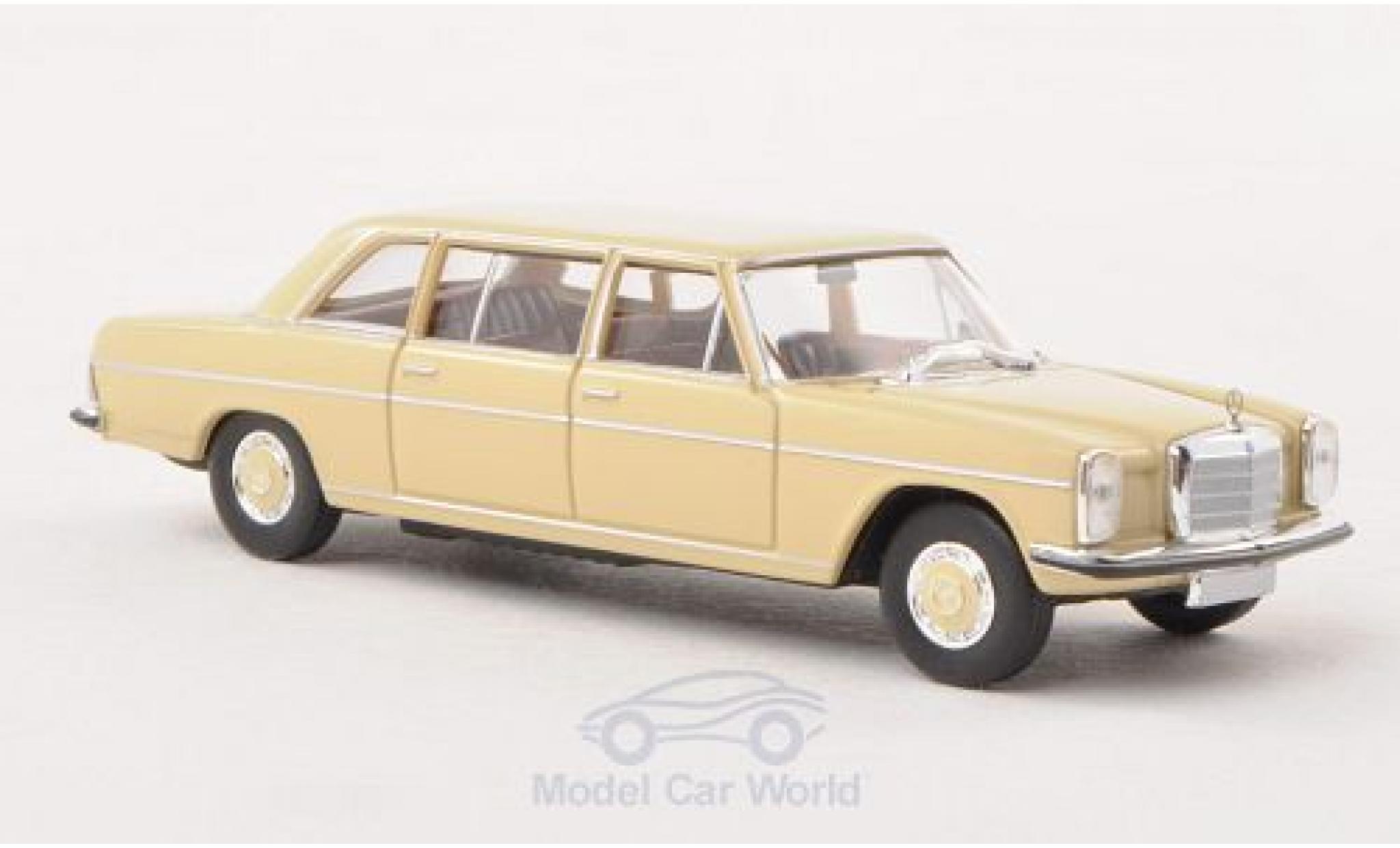 Mercedes 220 1/87 Brekina D lang (W115) beige Strich-Acht modellino in miniatura