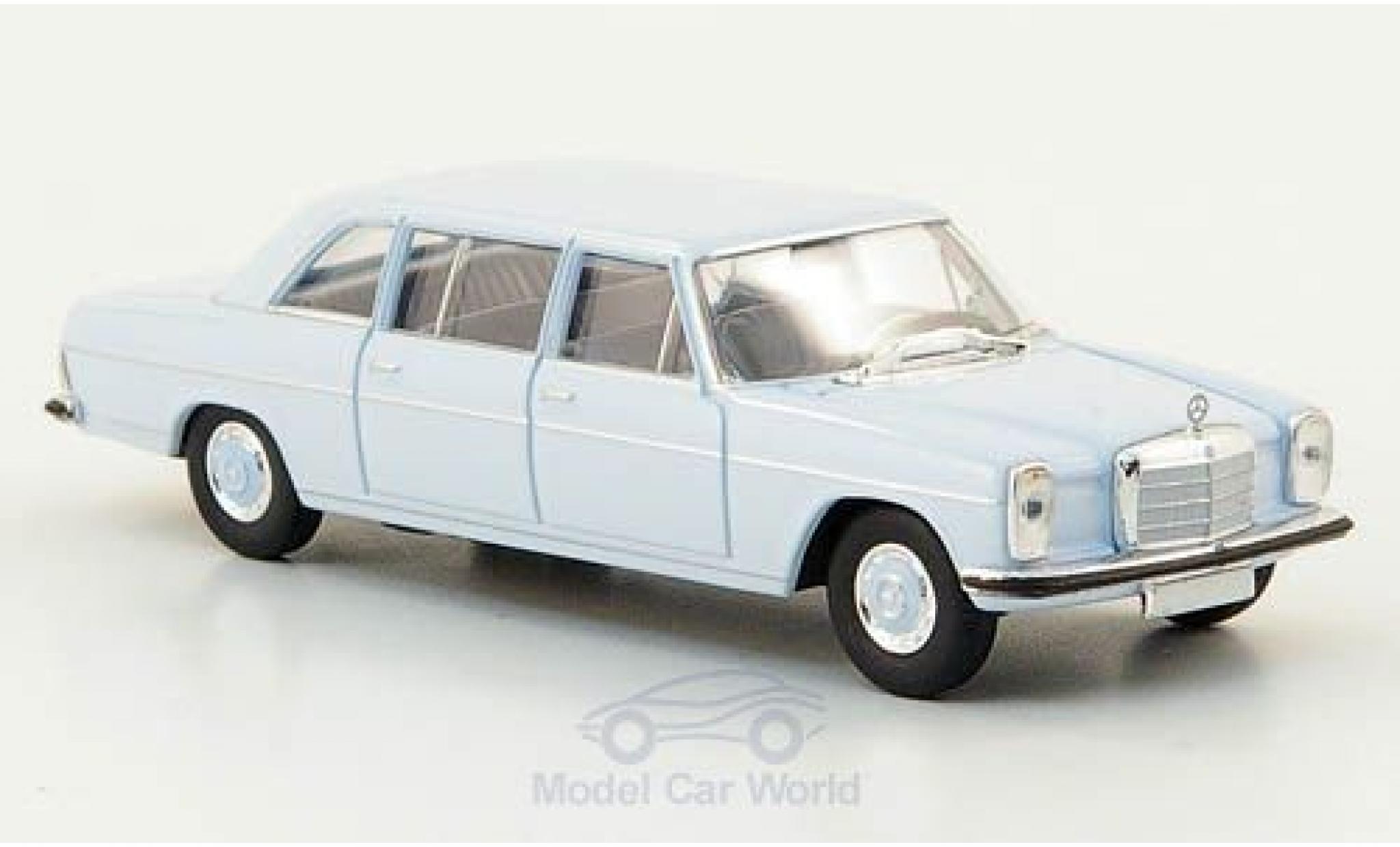 Mercedes 220 1/87 Brekina D lang (W115) blu modellino in miniatura