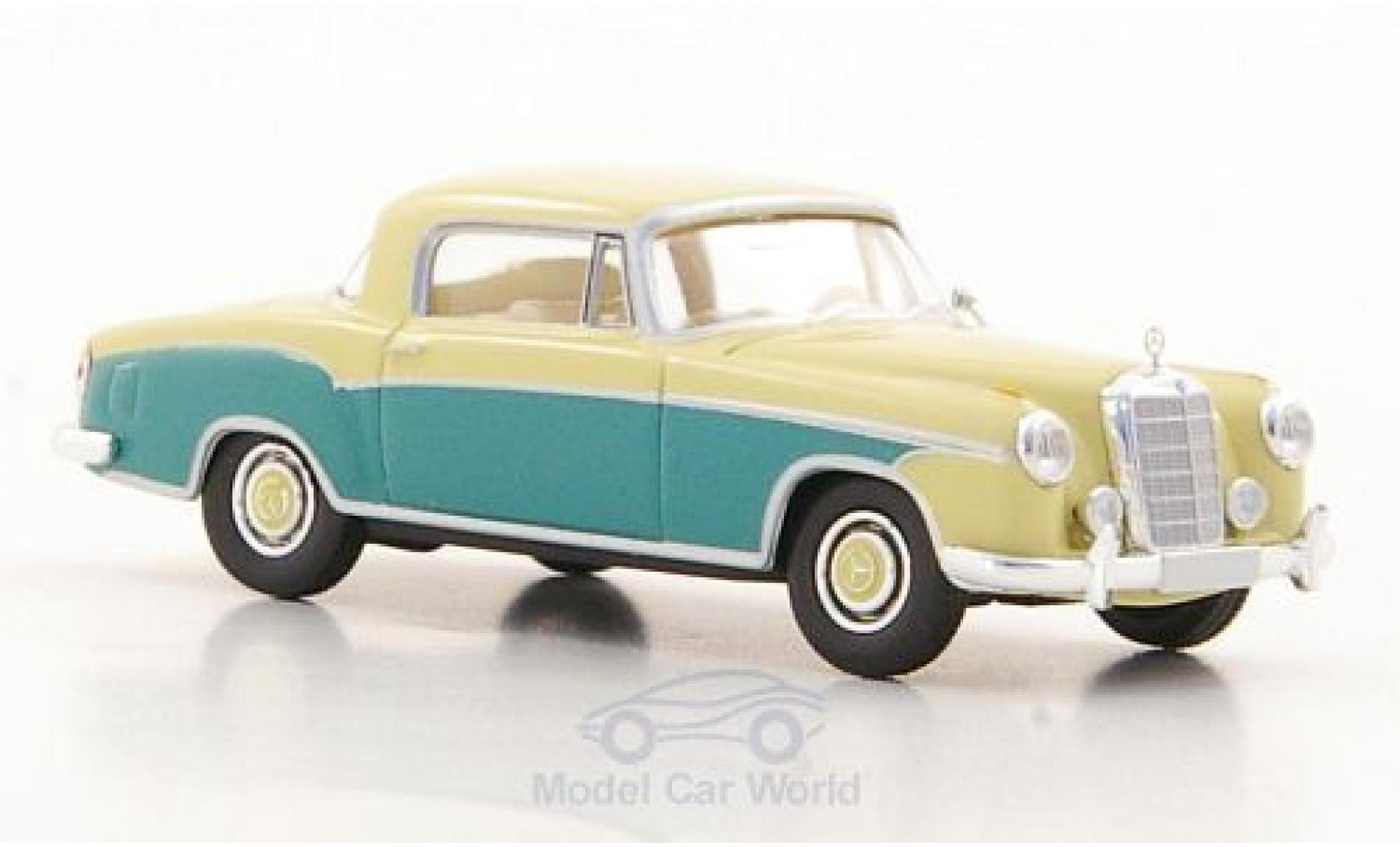 Mercedes 220 1/87 Brekina S Coupe (W180 II) beige/verde modellino in miniatura