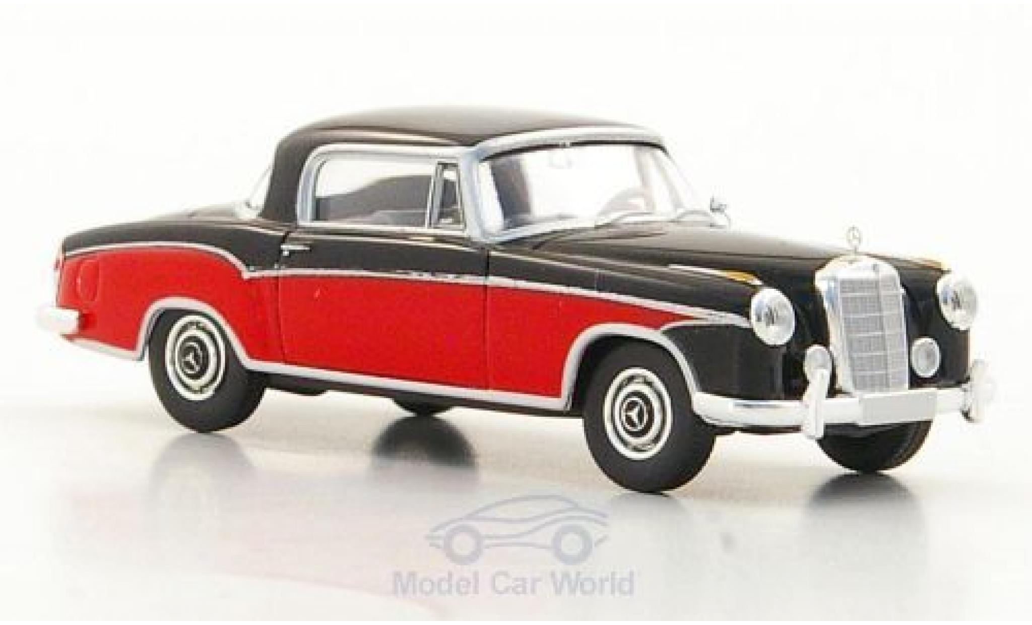 Mercedes 220 1/87 Brekina S Coupe (W180 II) nero/rosso modellino in miniatura