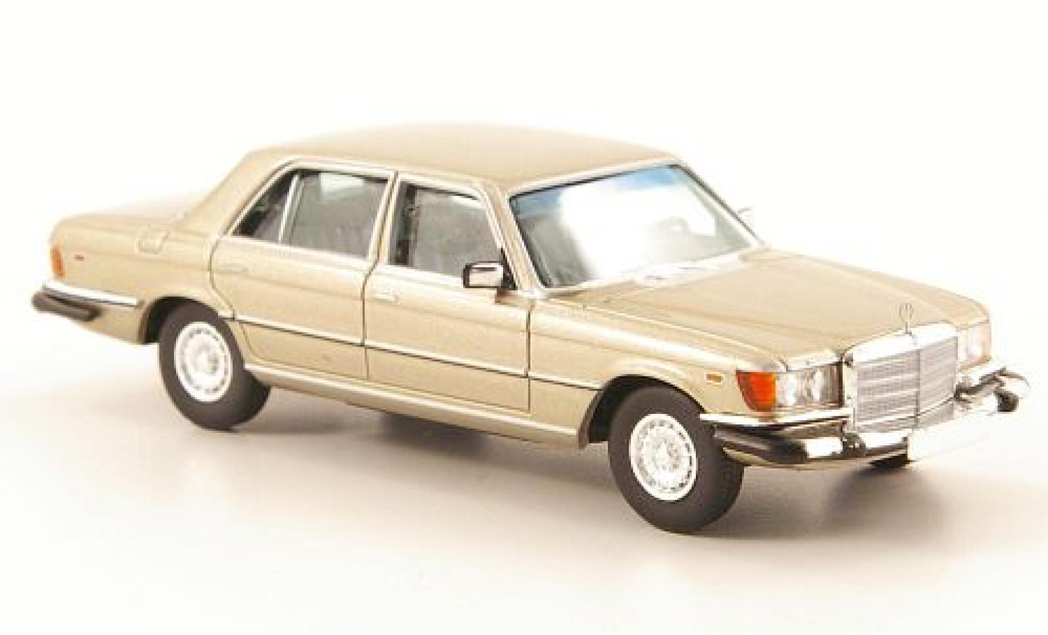 Mercedes 450 1/87 Brekina SEL (W116) gold US-Version modellino in miniatura