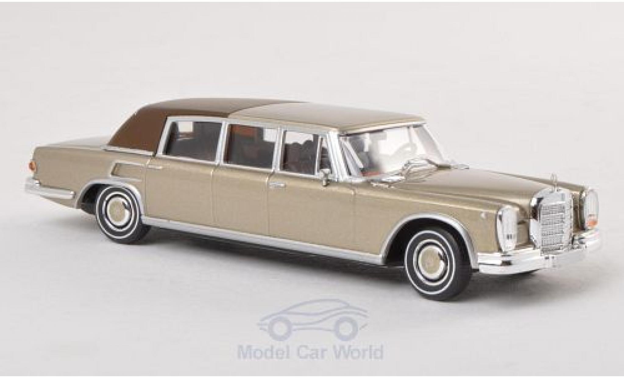 Mercedes 600 1/87 Brekina Landaulet gold Verdeck geschlossen modellino in miniatura
