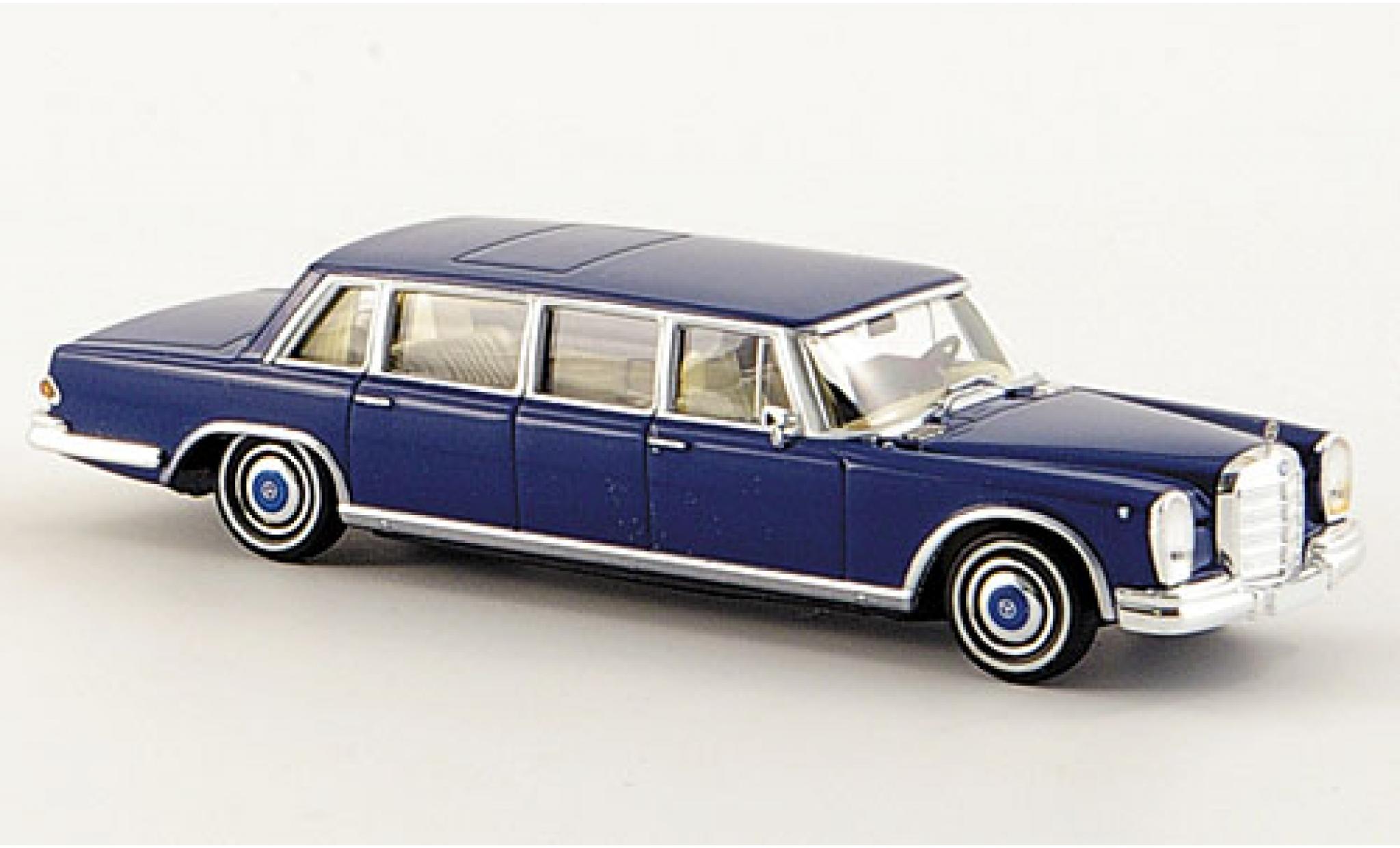 Mercedes 600 1/87 Brekina Pullman Limousine blu modellino in miniatura