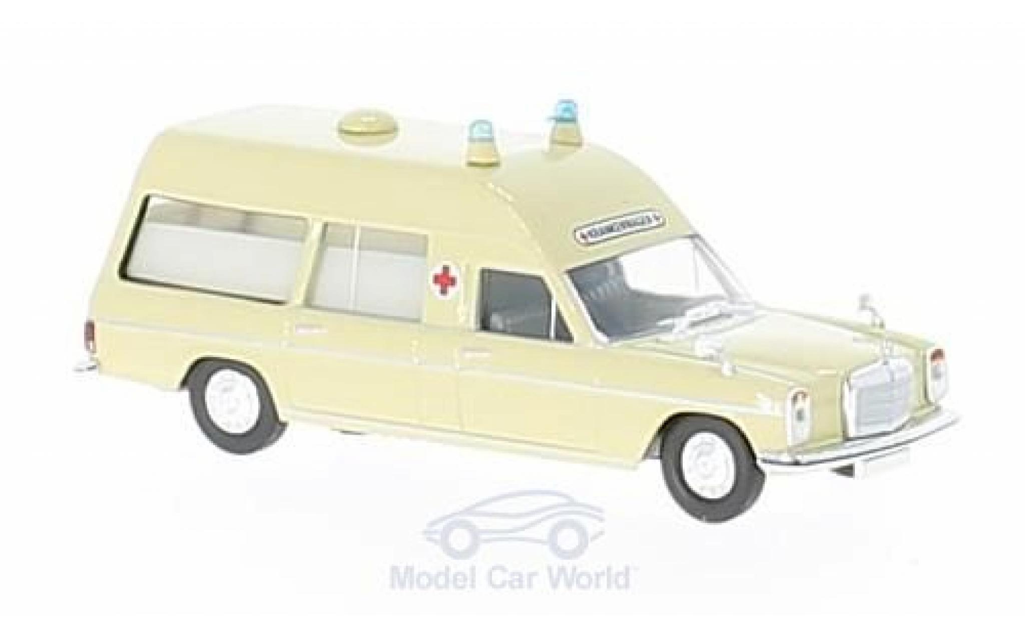 Mercedes /8 1/87 Brekina beige Krankenwagen ohne Vitrine modellino in miniatura
