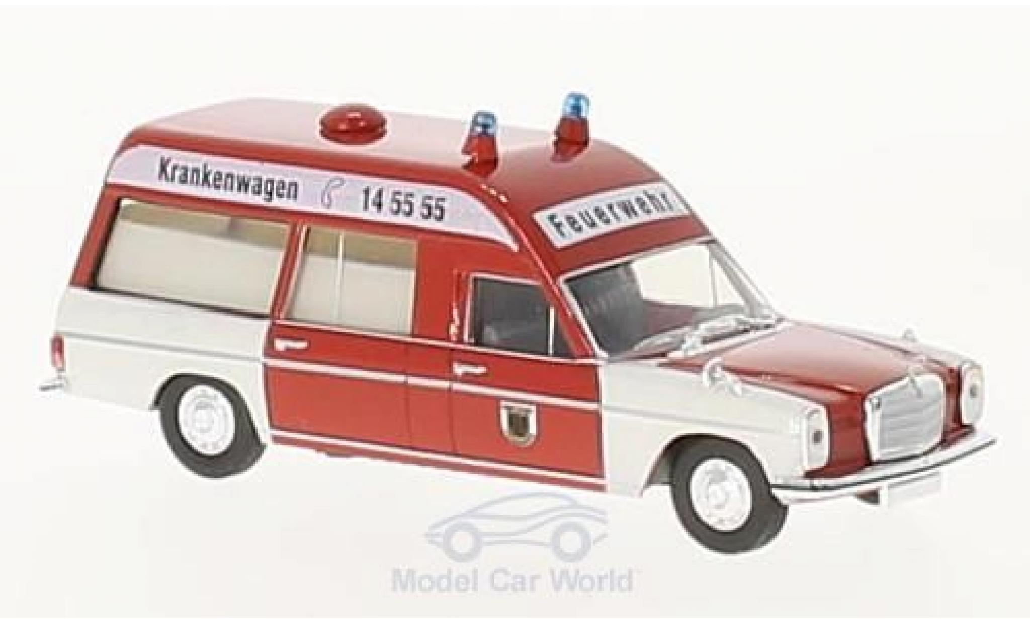 Mercedes /8 1/87 Brekina KTW Feuerwehr Dortmund modellino in miniatura