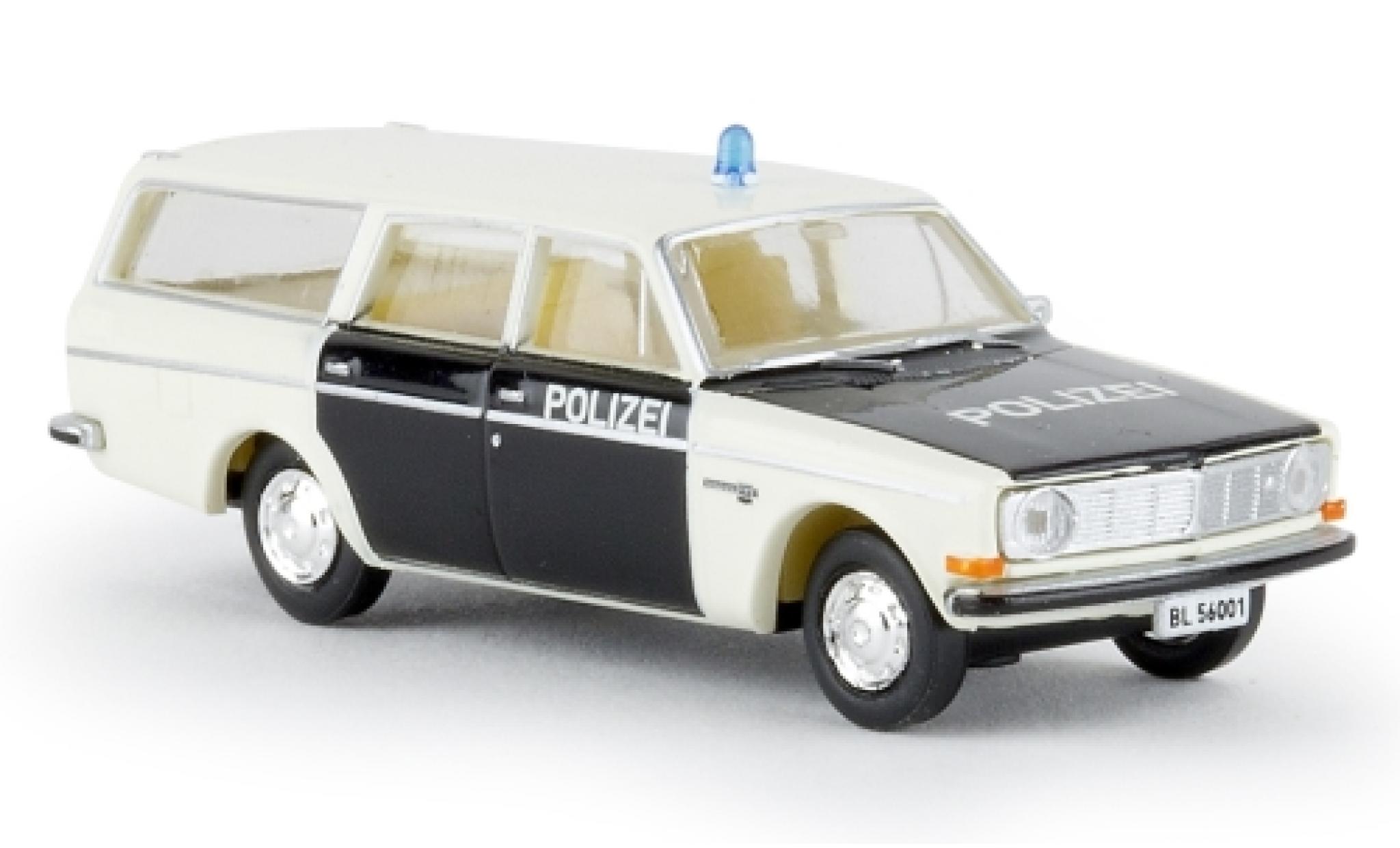 Volvo 145 1/87 Brekina Kombi Polizei Baselland camionnette sans Vitrine modellino in miniatura