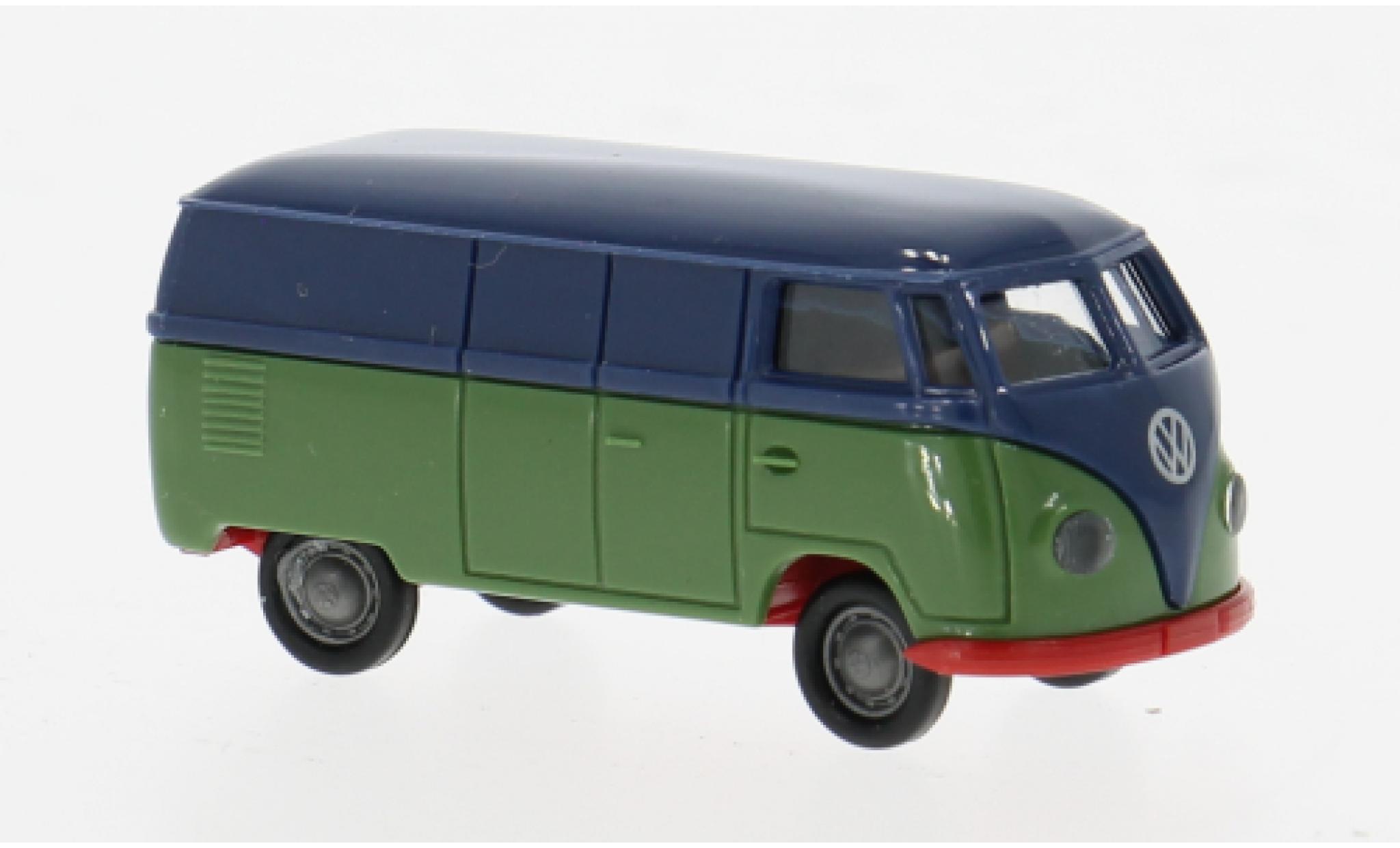 Volkswagen T1 1/87 Brekina a Kasten blau/grün 1950 1:87 modellino in miniatura