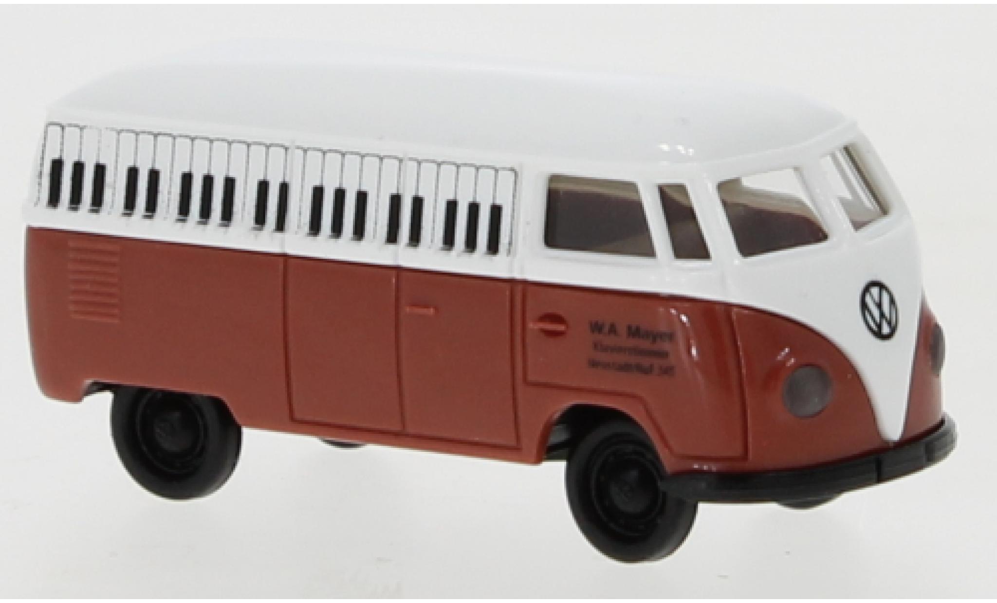 Volkswagen T1 1/87 Brekina a Kasten Klavierstimmer 1950 modellino in miniatura