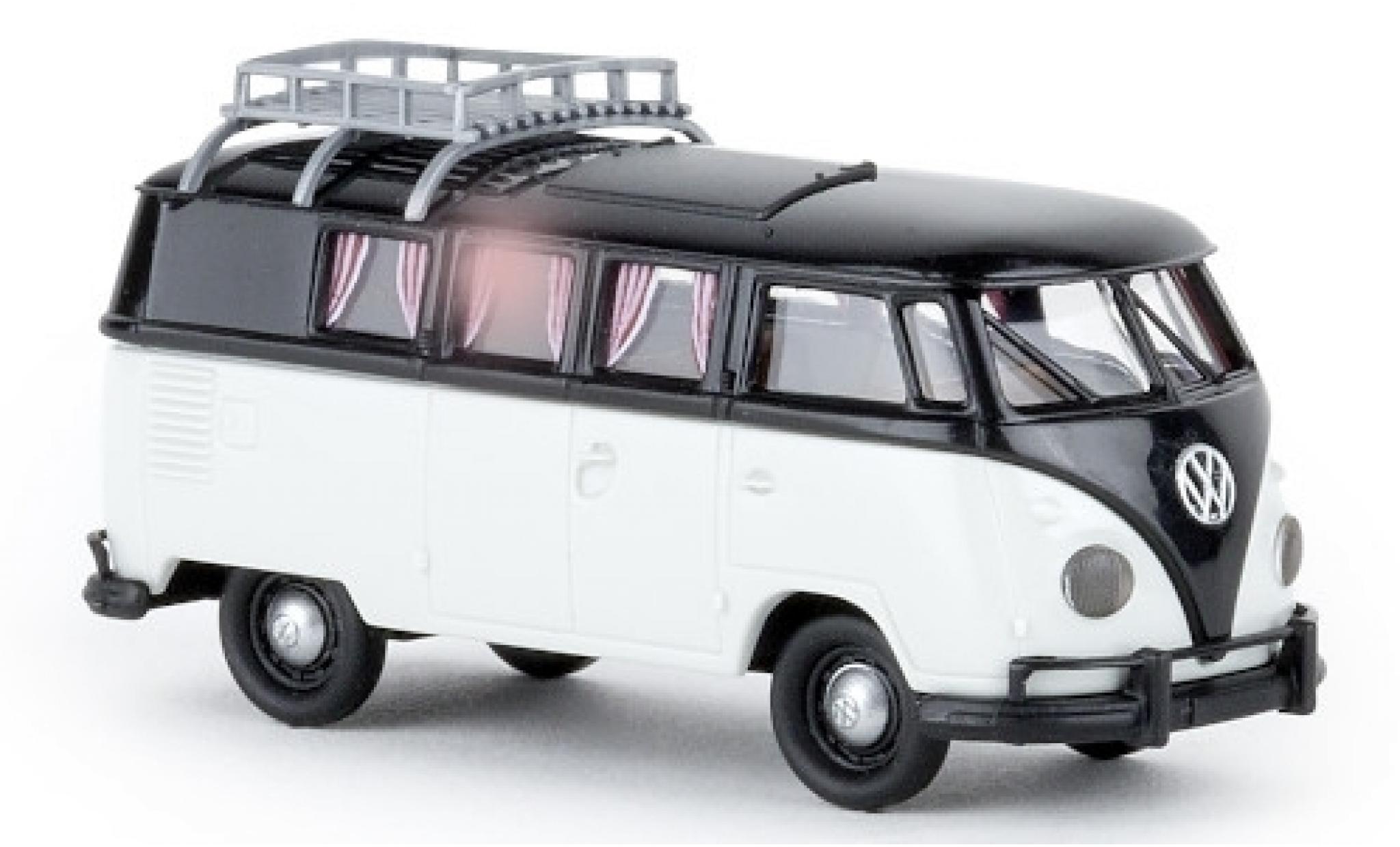 Volkswagen T1 1/87 Brekina b Camper nero/grigio 1960 avec Dachklappe modellino in miniatura