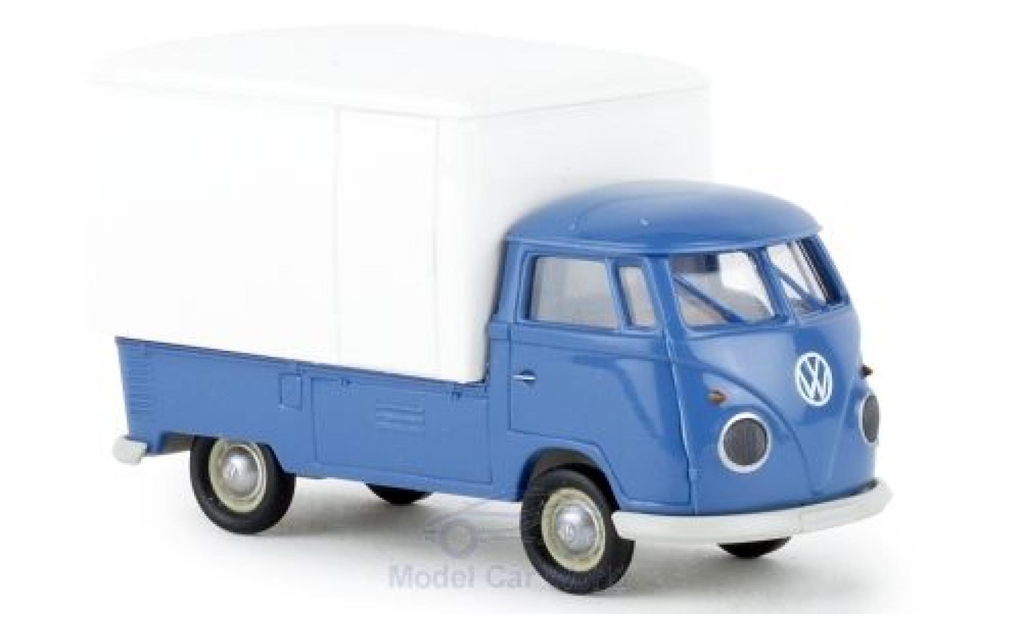 Volkswagen T1 1/87 Brekina b Großraum-Koffer blu/bianco 1960 modellino in miniatura