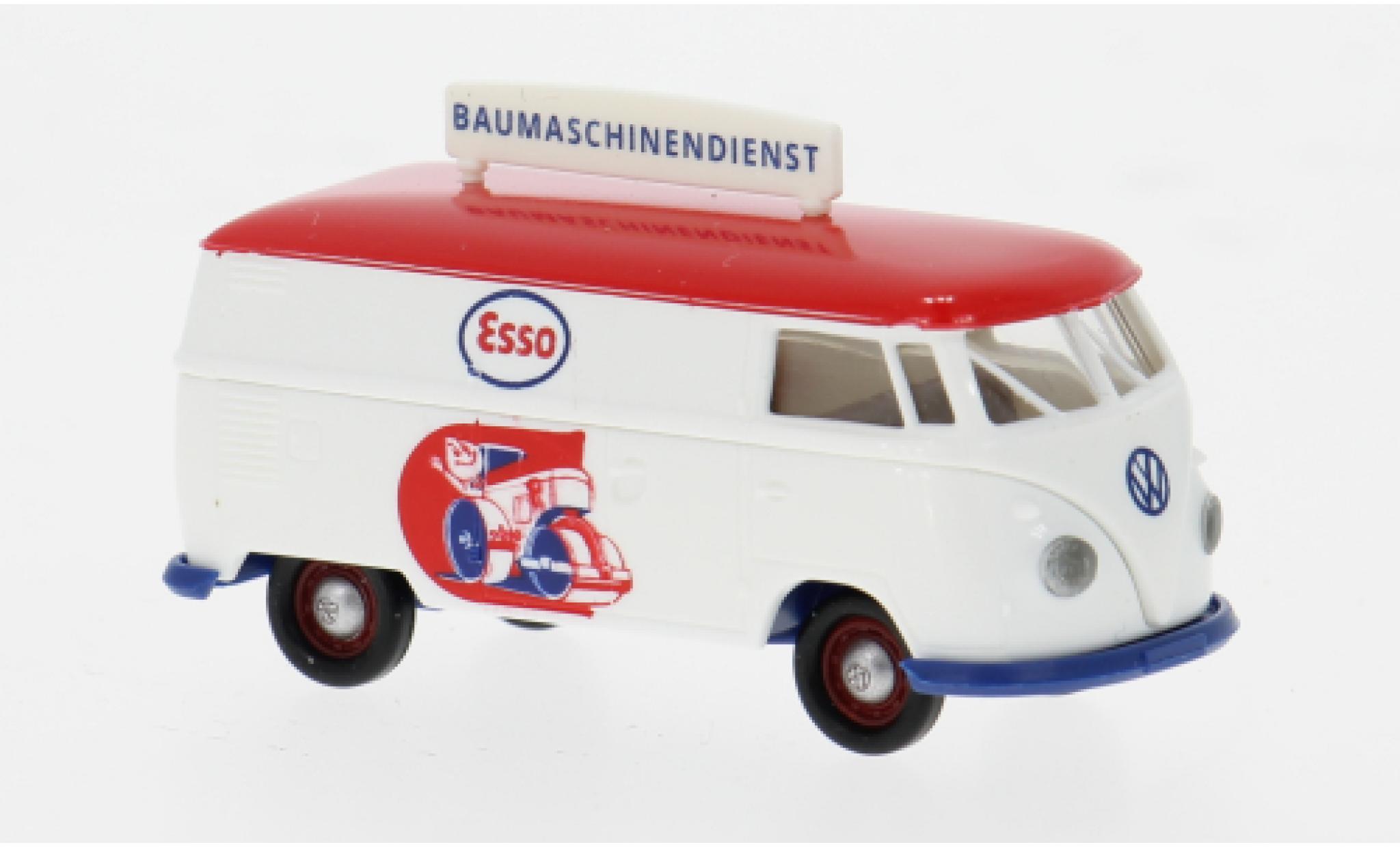 Volkswagen T1 1/87 Brekina b Kasten 1960 Esso Baumaschinendienst 1:87 modellino in miniatura