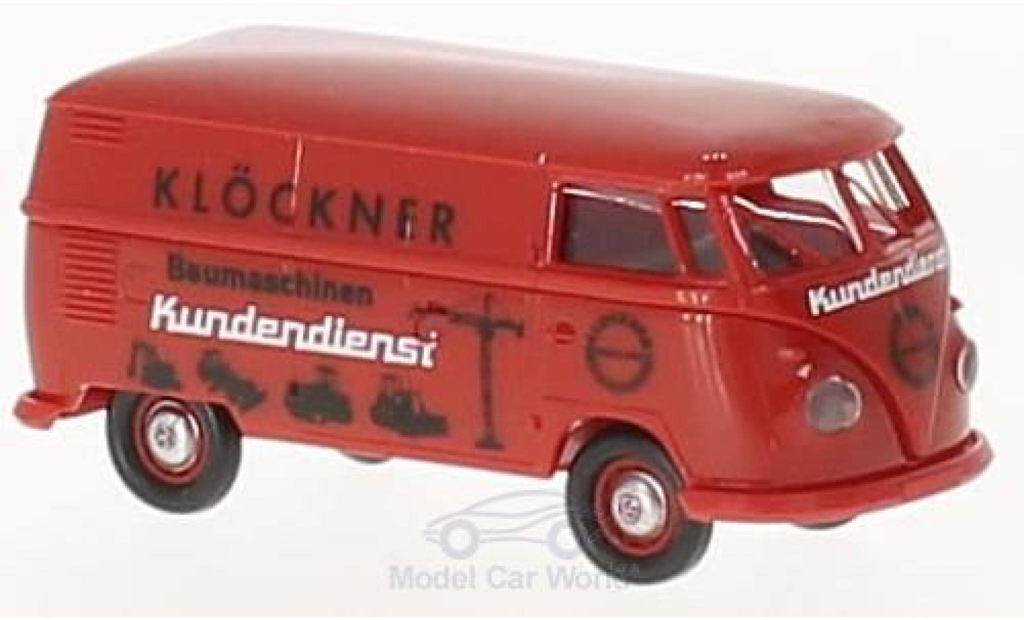 Volkswagen T1 B 1/87 Brekina b Kasten Klöckner Baumaschinen modellino in miniatura