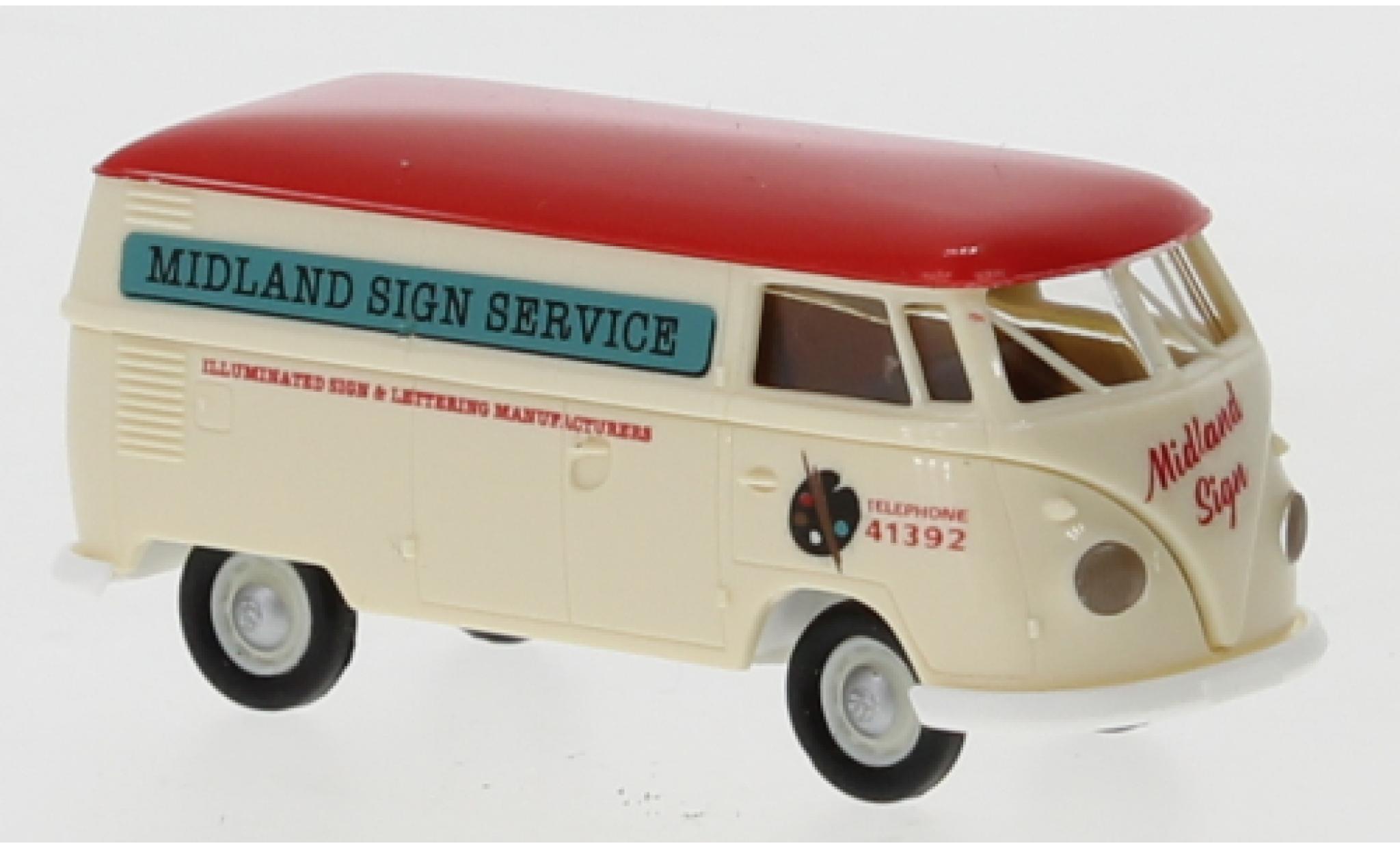Volkswagen T1 1/87 Brekina b Kasten Midland Sign Service 1960 modellino in miniatura