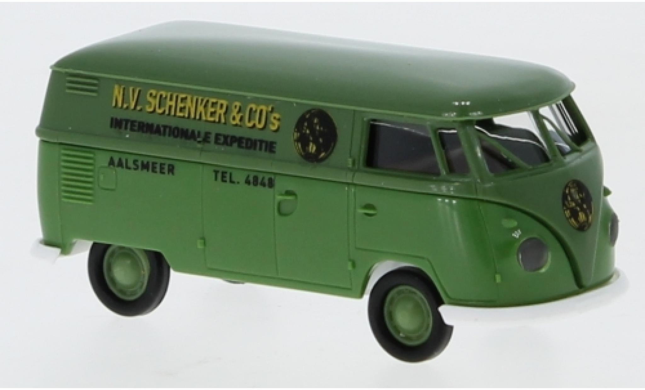 Volkswagen T1 1/87 Brekina b Kasten Schenker Aalsmeer 1960 modellino in miniatura