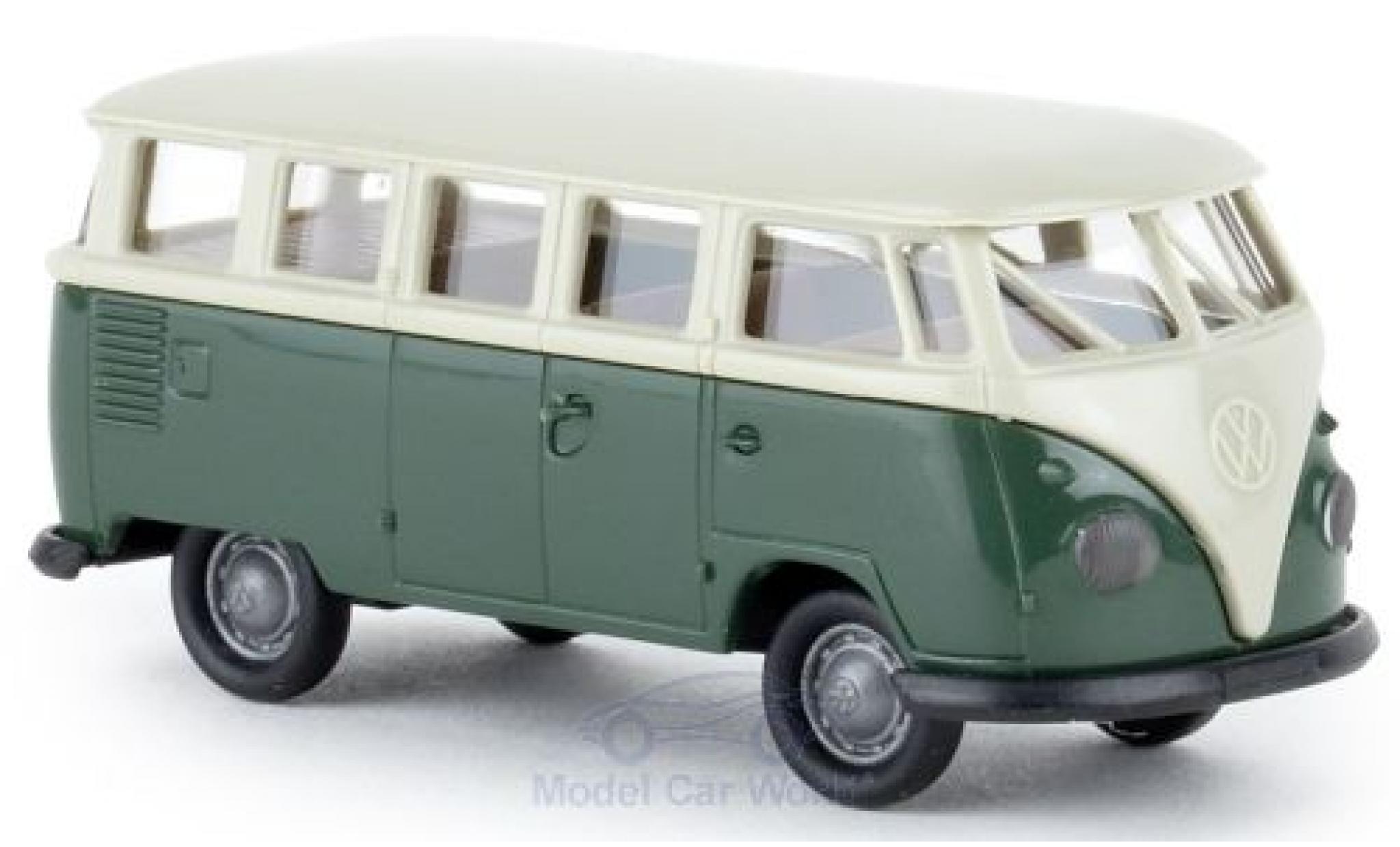 Volkswagen T1 1/87 Brekina b Mindersamba grigio/verde Economy modellino in miniatura