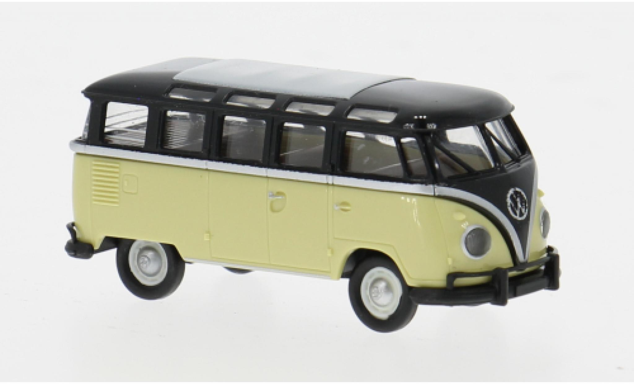 Volkswagen T1 Brekina b Samba schwarz/grün 1960 1:87 modellino in miniatura