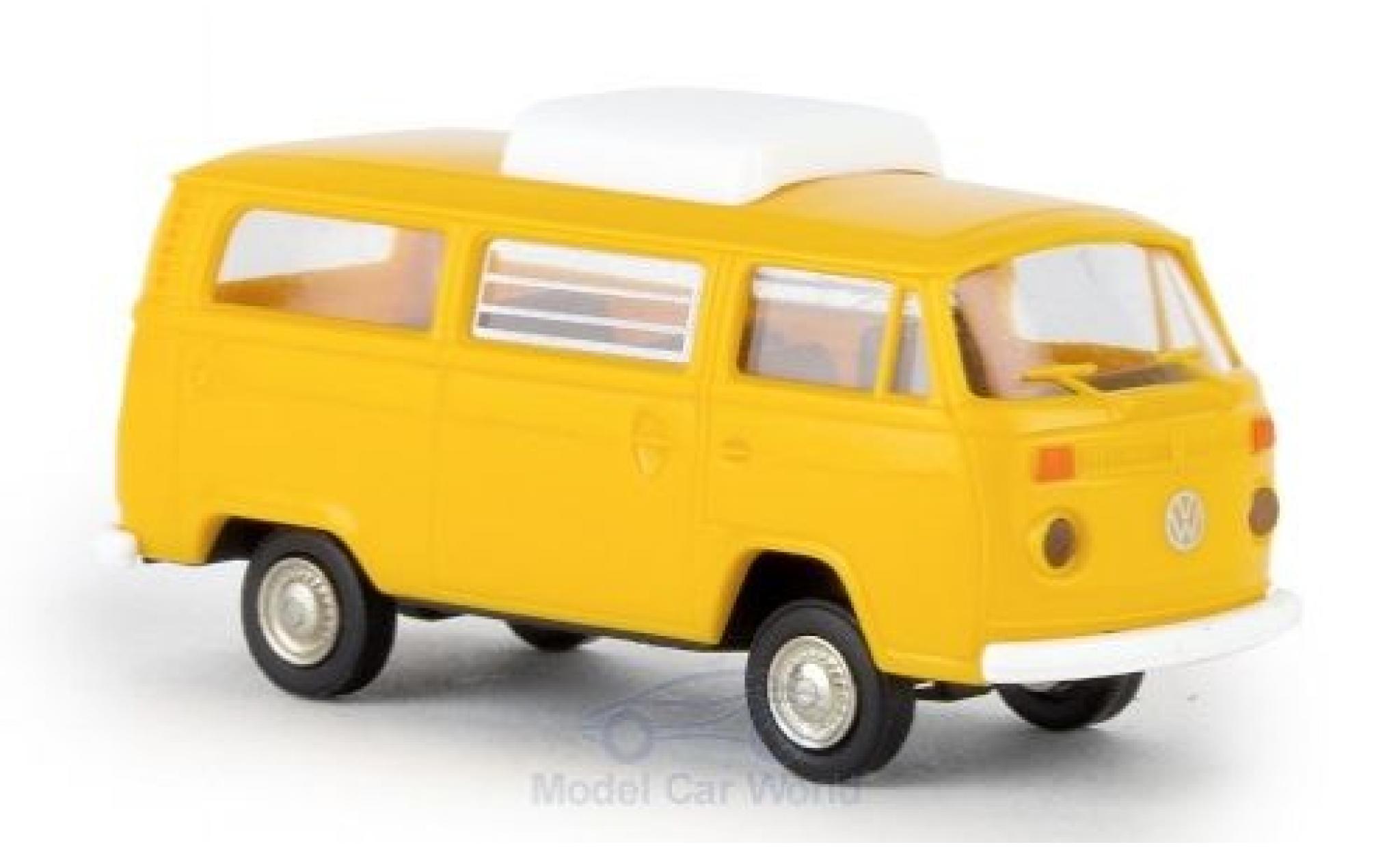 Volkswagen T2 1/87 Brekina Camper giallo 1973 mit Hubdach modellino in miniatura