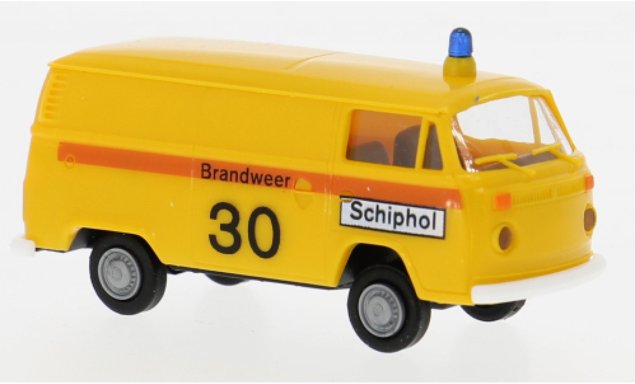 Volkswagen T2 Brekina Kasten 1973 Brandweer Schipol 1:87 modellino in miniatura