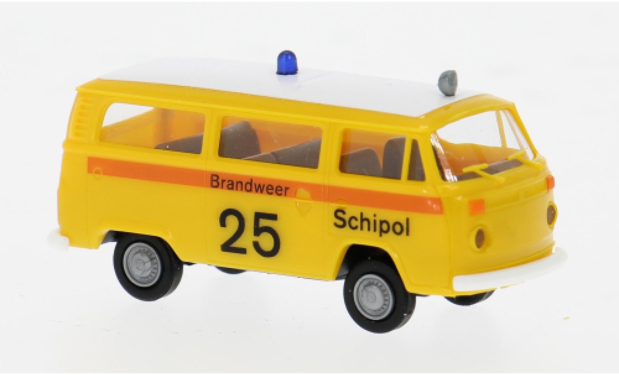 Volkswagen T2 1/87 Brekina Kombi 1973 Brandweer Schipol 1:87 modellino in miniatura