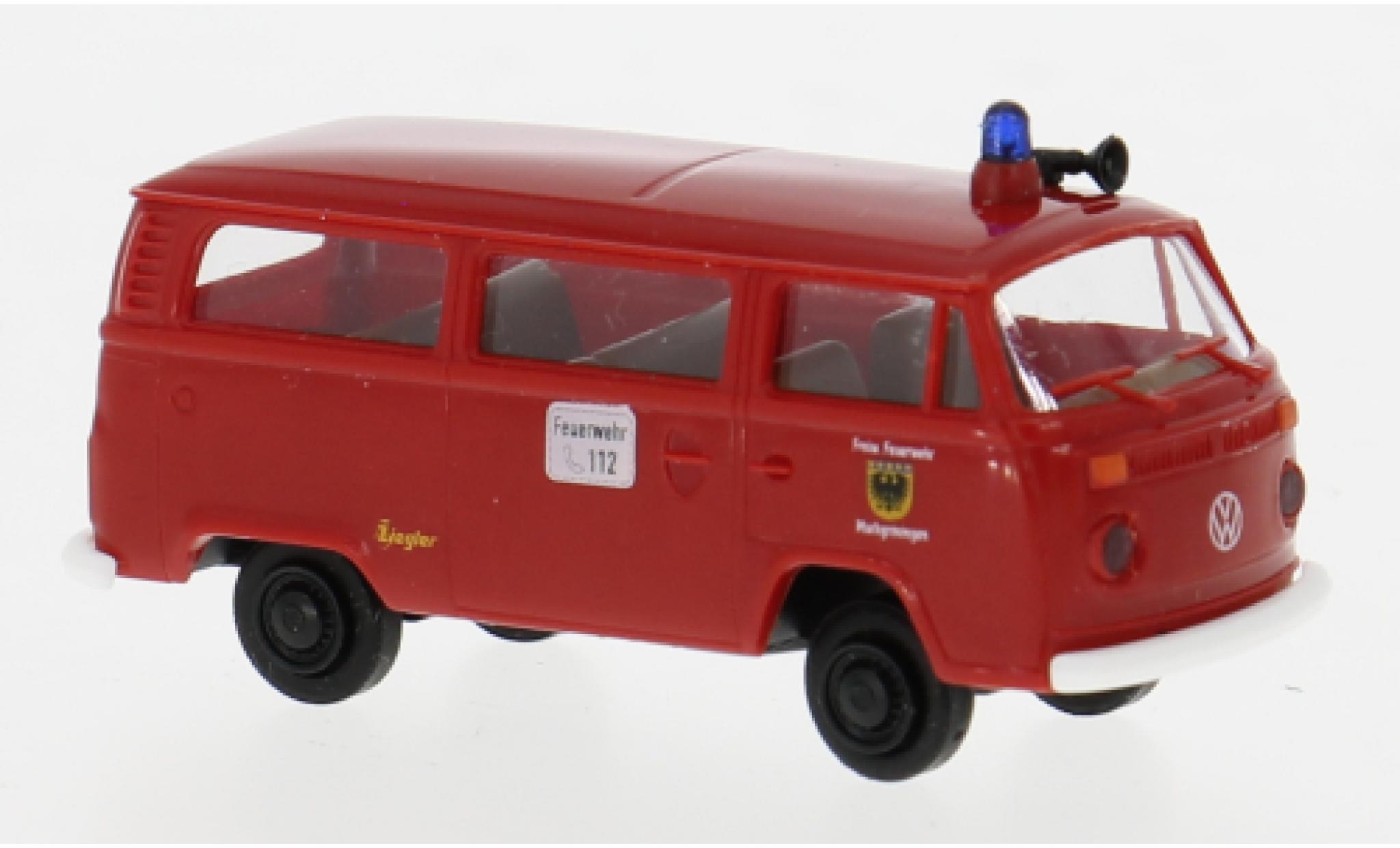 Volkswagen T2 Brekina Kombi 1973 Feuerwehr Markgröningen 1:87 modellino in miniatura