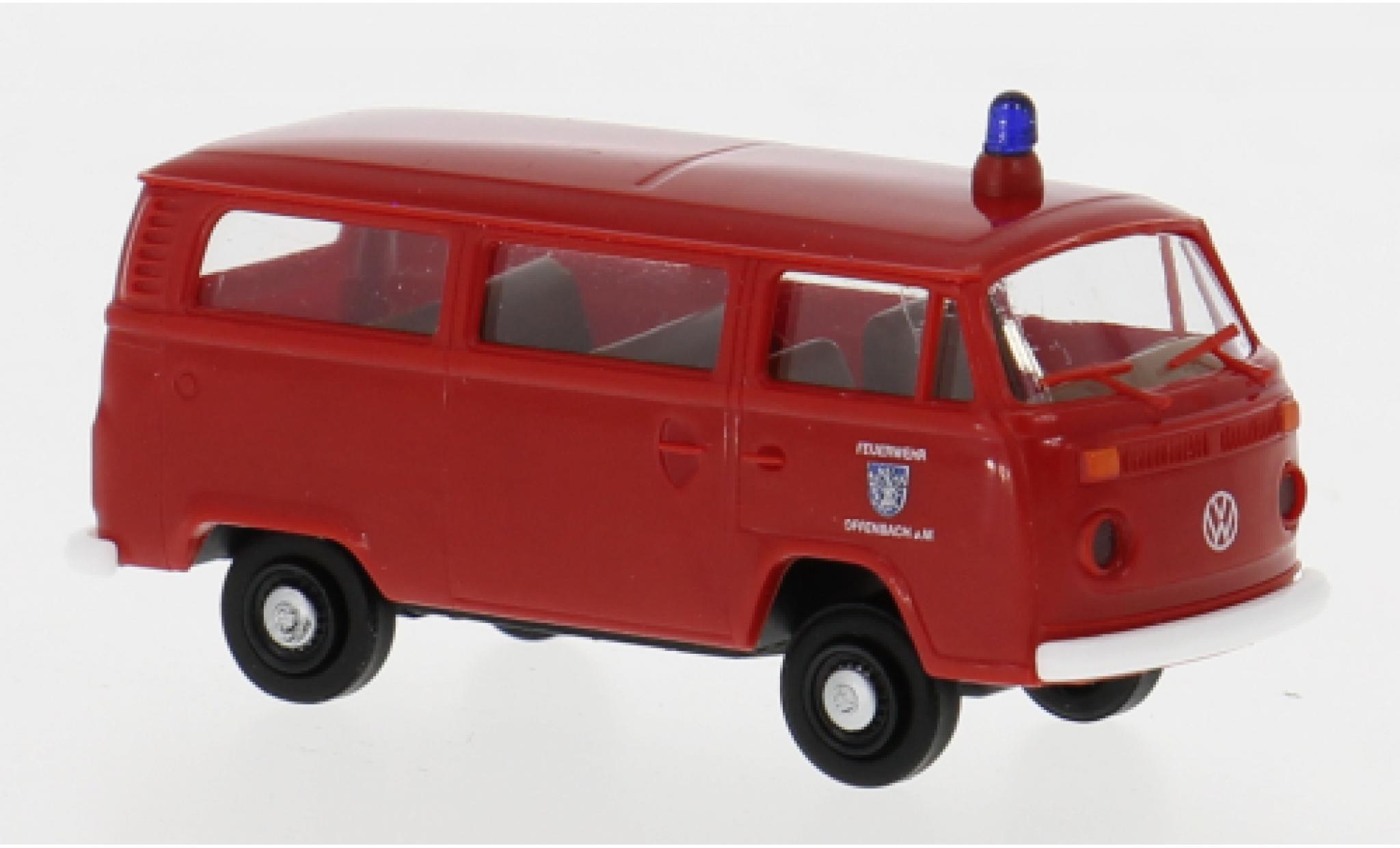 Volkswagen T2 Brekina Kombi 1973 Feuerwehr Offenbach 1:87 modellino in miniatura