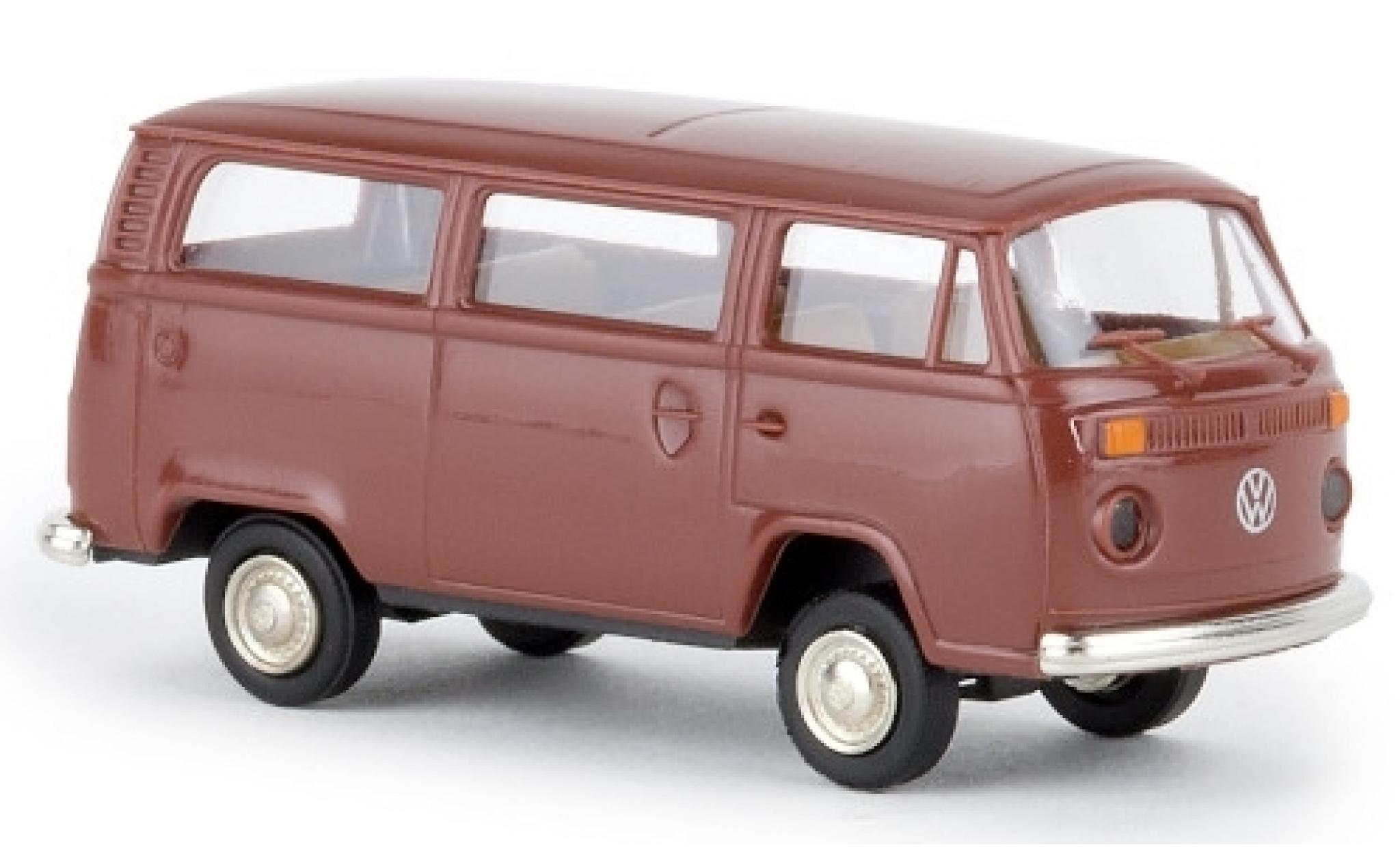 Volkswagen T2 1/87 Brekina Kombi marroneee 1972 modellino in miniatura