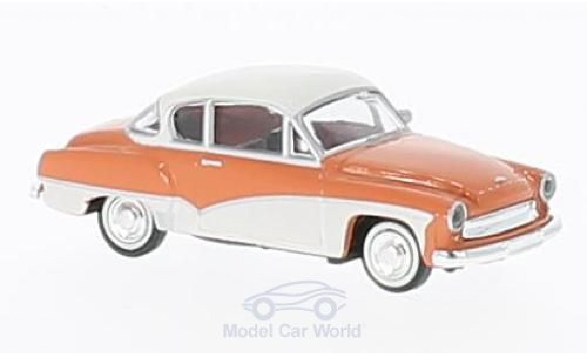 Wartburg 311 1/87 Brekina Coupe rosa/bianco modellino in miniatura