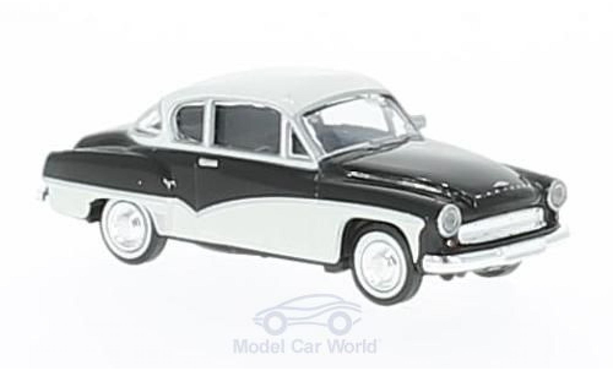 Wartburg 311 1/87 Brekina Coupe nero/bianco modellino in miniatura