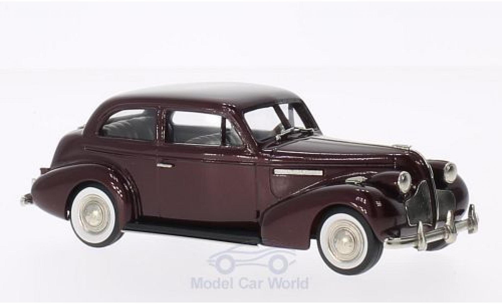 Buick Century 1/43 Brooklin 2-door Touring Sedan M-68 metallico rosso 1939 modellino in miniatura
