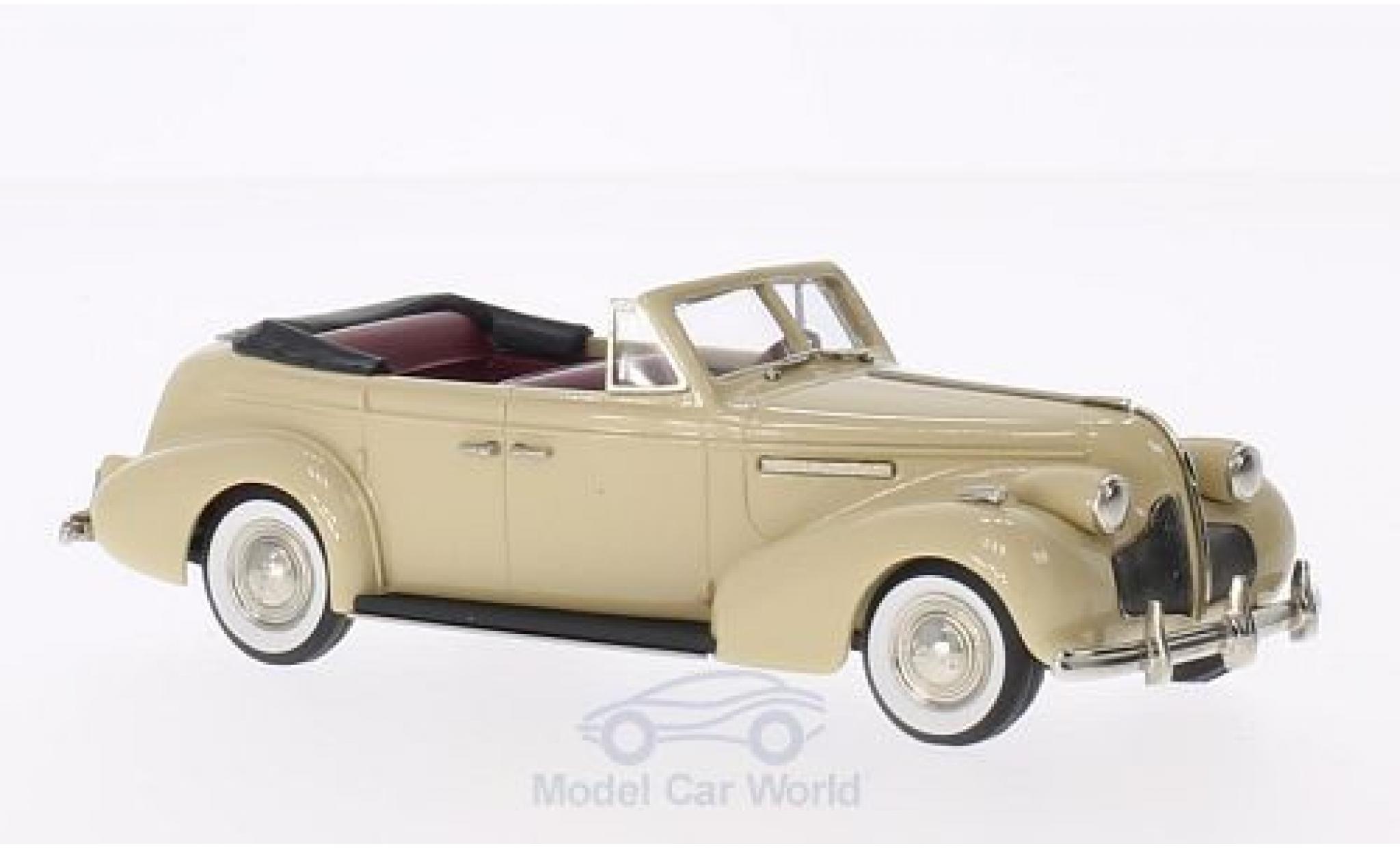 Buick Century 1/43 Brooklin Convertibile Phaeton M61-C beige 1939 modellino in miniatura