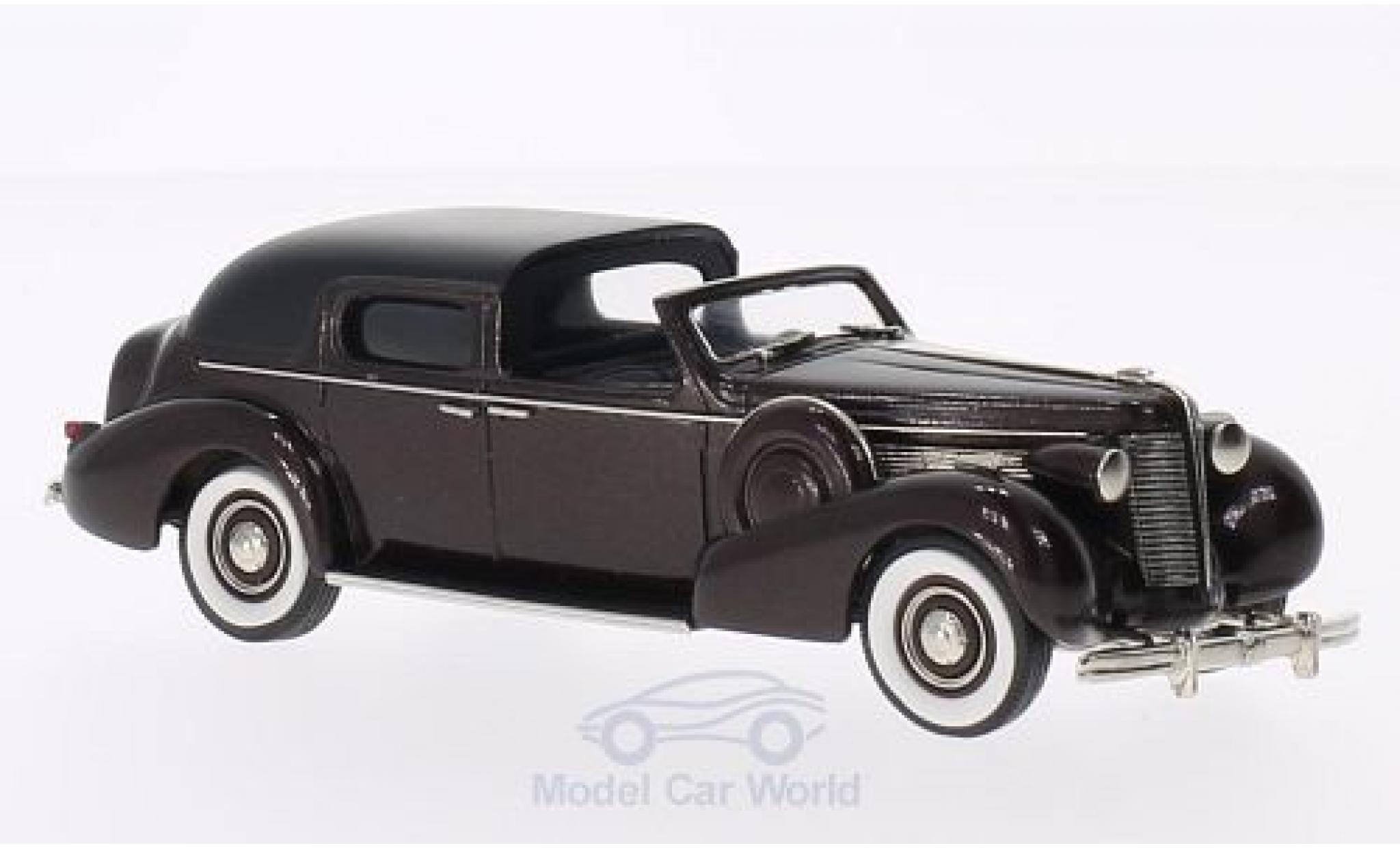 Buick Limited 1/43 Brooklin Town Car by Derham metallico marroneee/nero 1938 modellino in miniatura