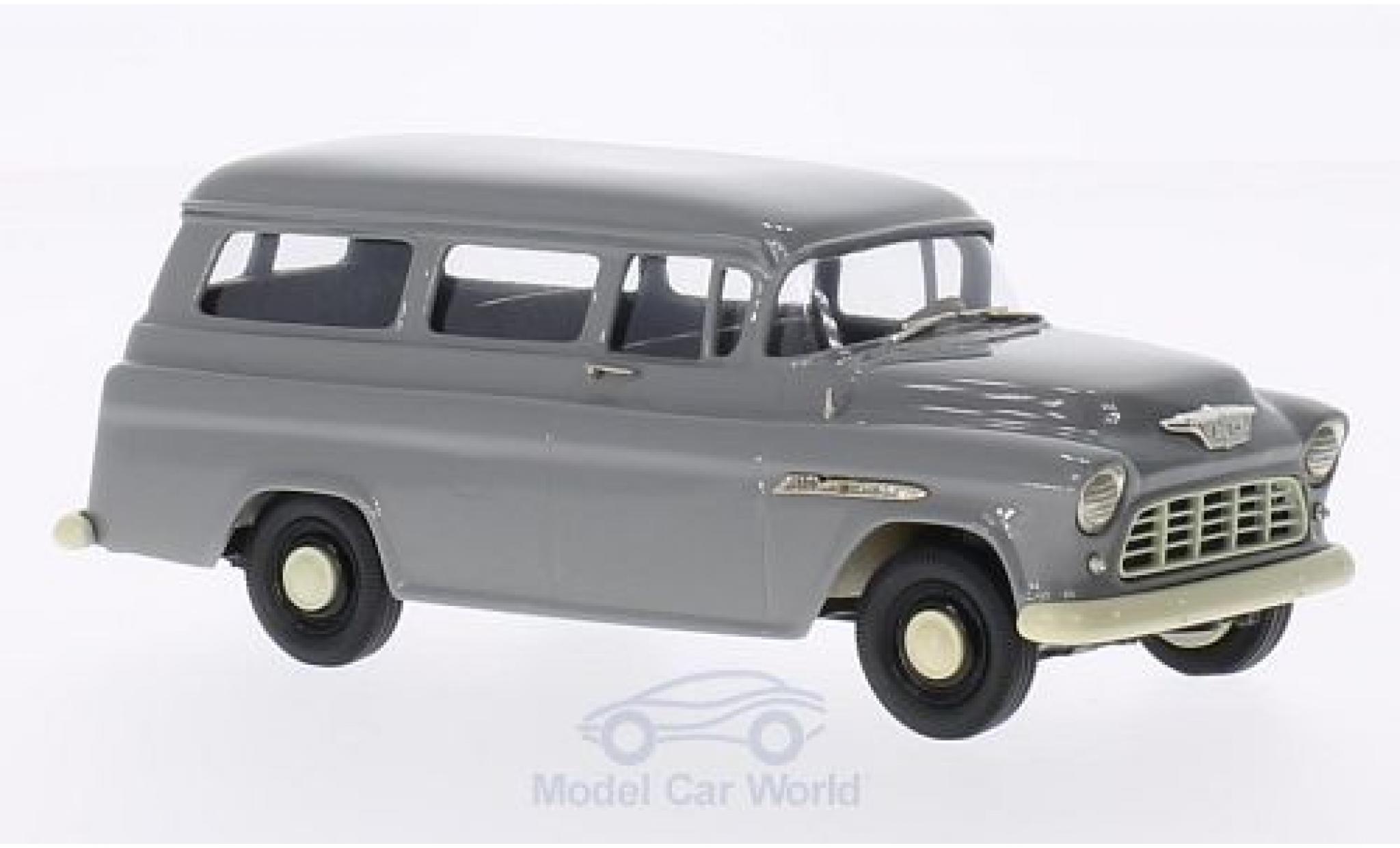 Chevrolet Suburban 1/43 Brooklin Carryall grigio 1955 modellino in miniatura