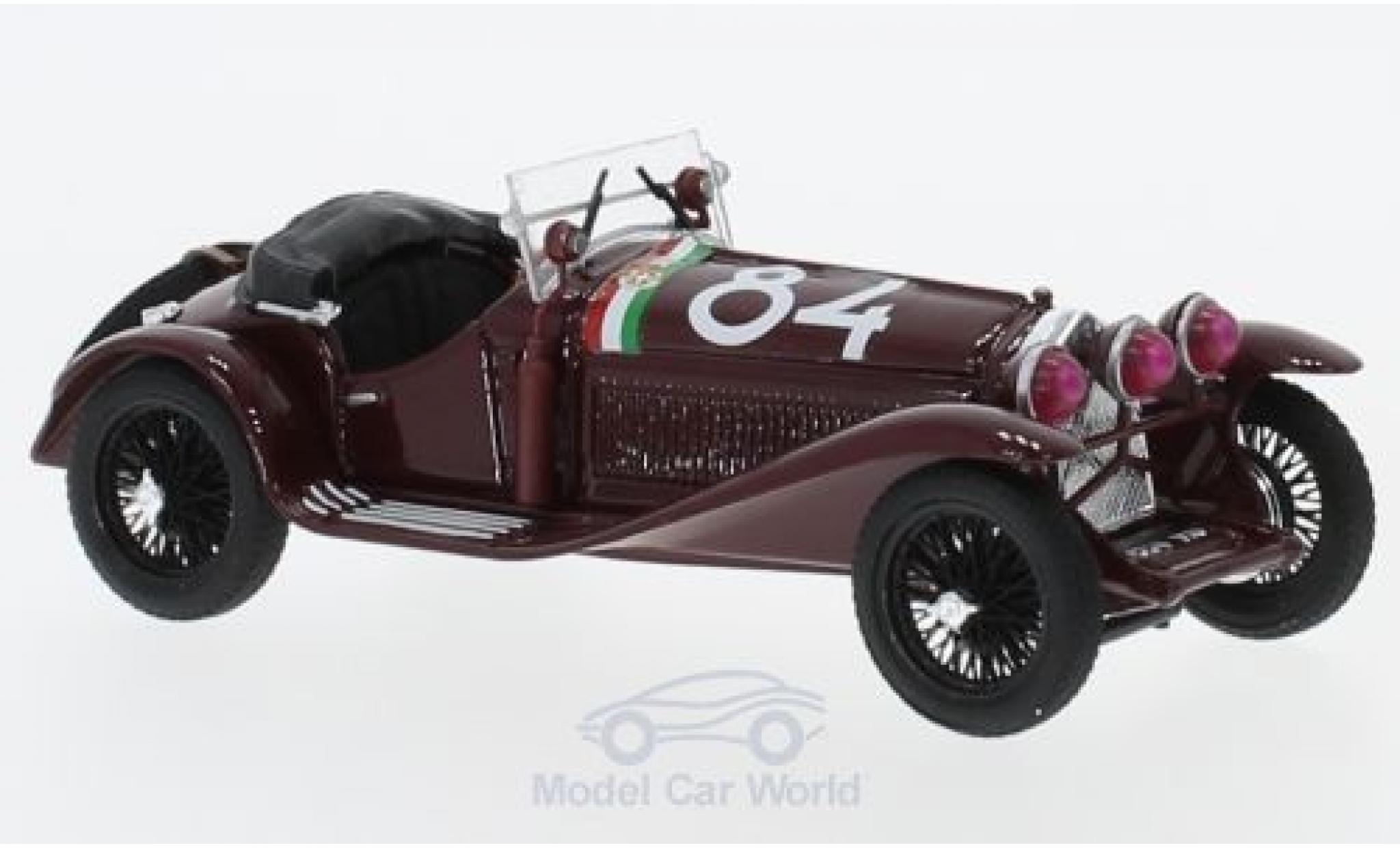 Alfa Romeo 1750 1/43 Brumm GS RHD No.84 Mille Miglia 1930 T. Nuvolari/G-B.Guidotti modellino in miniatura