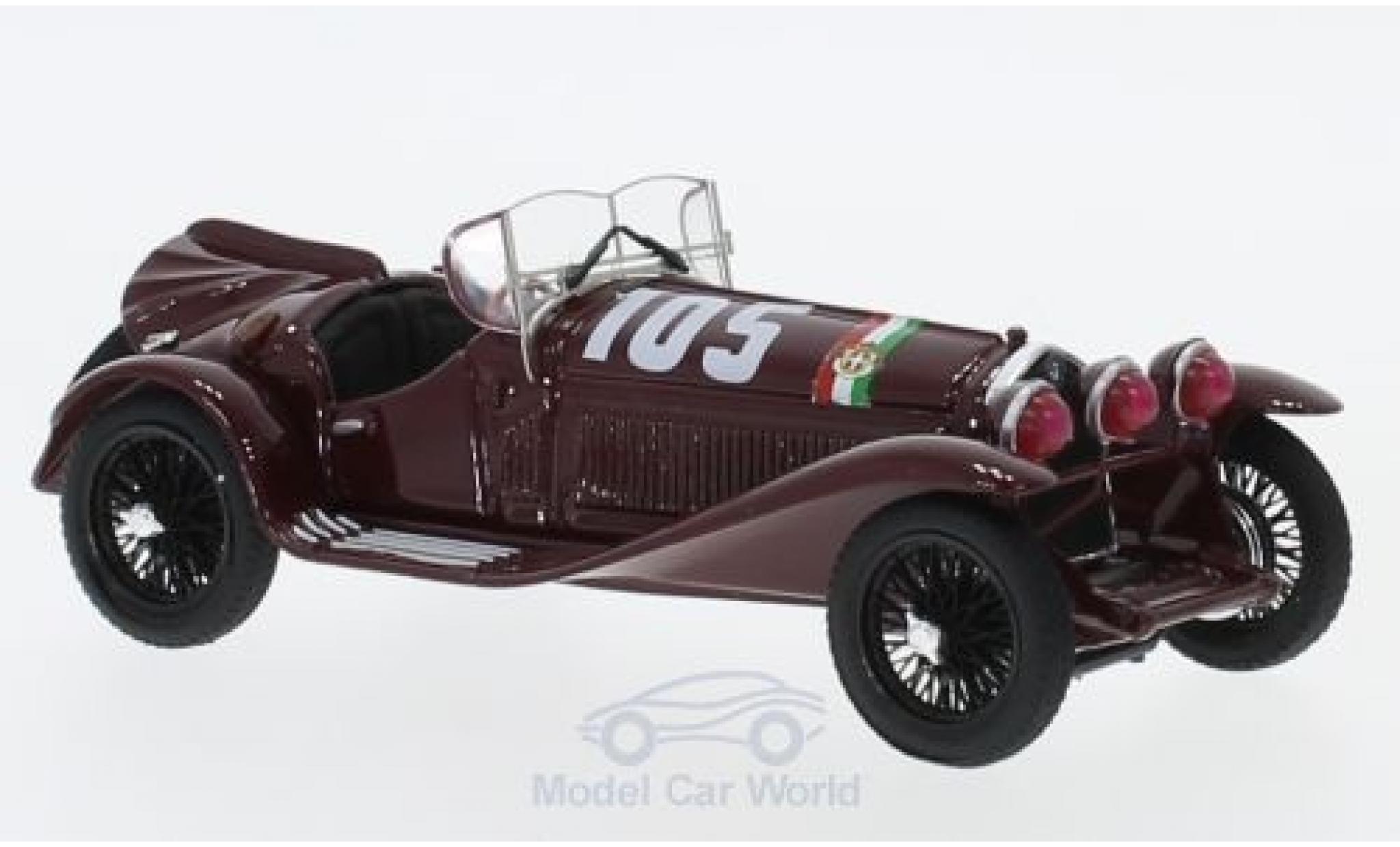 Alfa Romeo 2300 1/43 Brumm RHD No.105 Mille Miglia 1932 T.Nuvolari/G-B.Guidotti modellino in miniatura