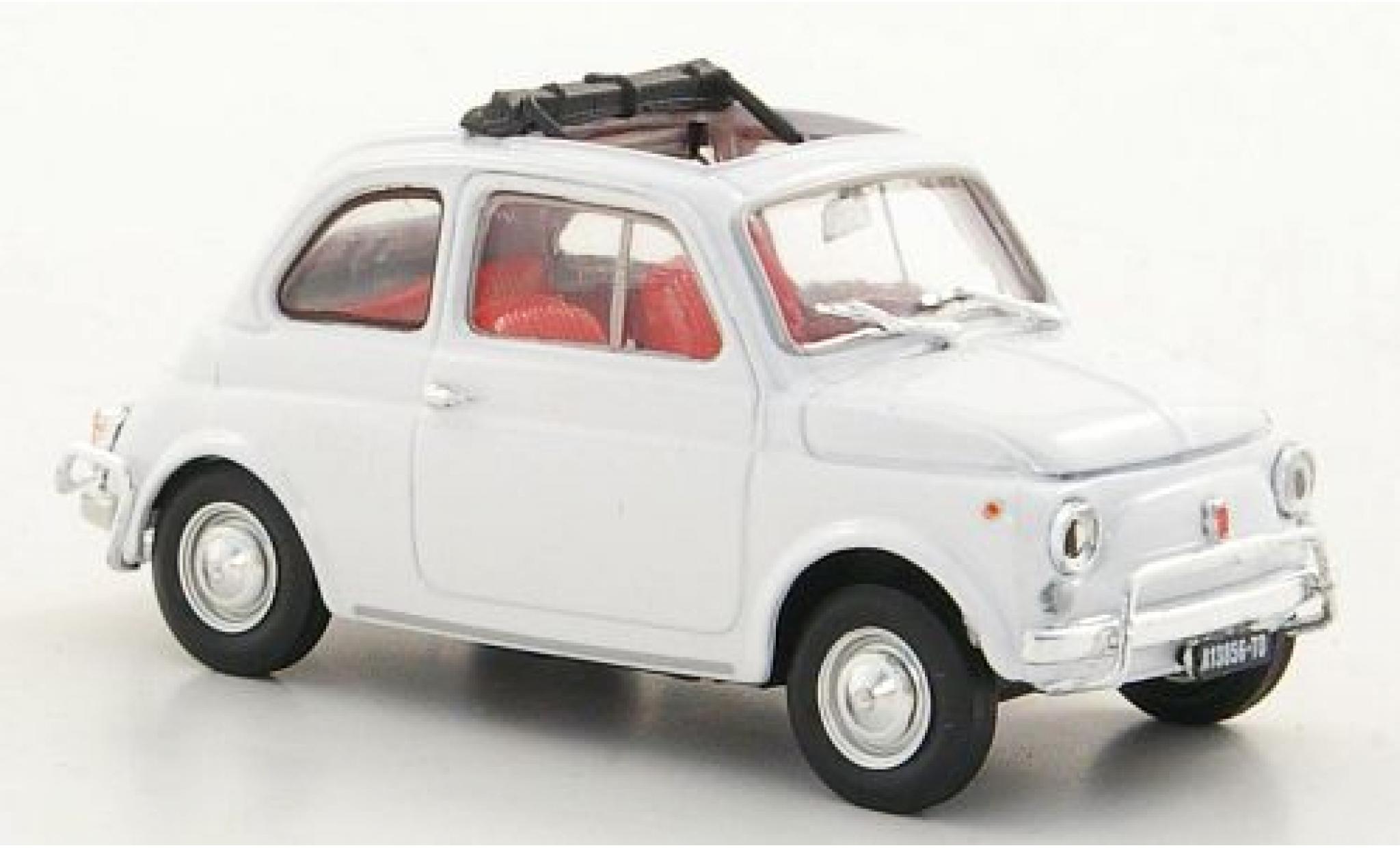 Fiat 500 1/43 Brumm L bianco 1968 modellino in miniatura