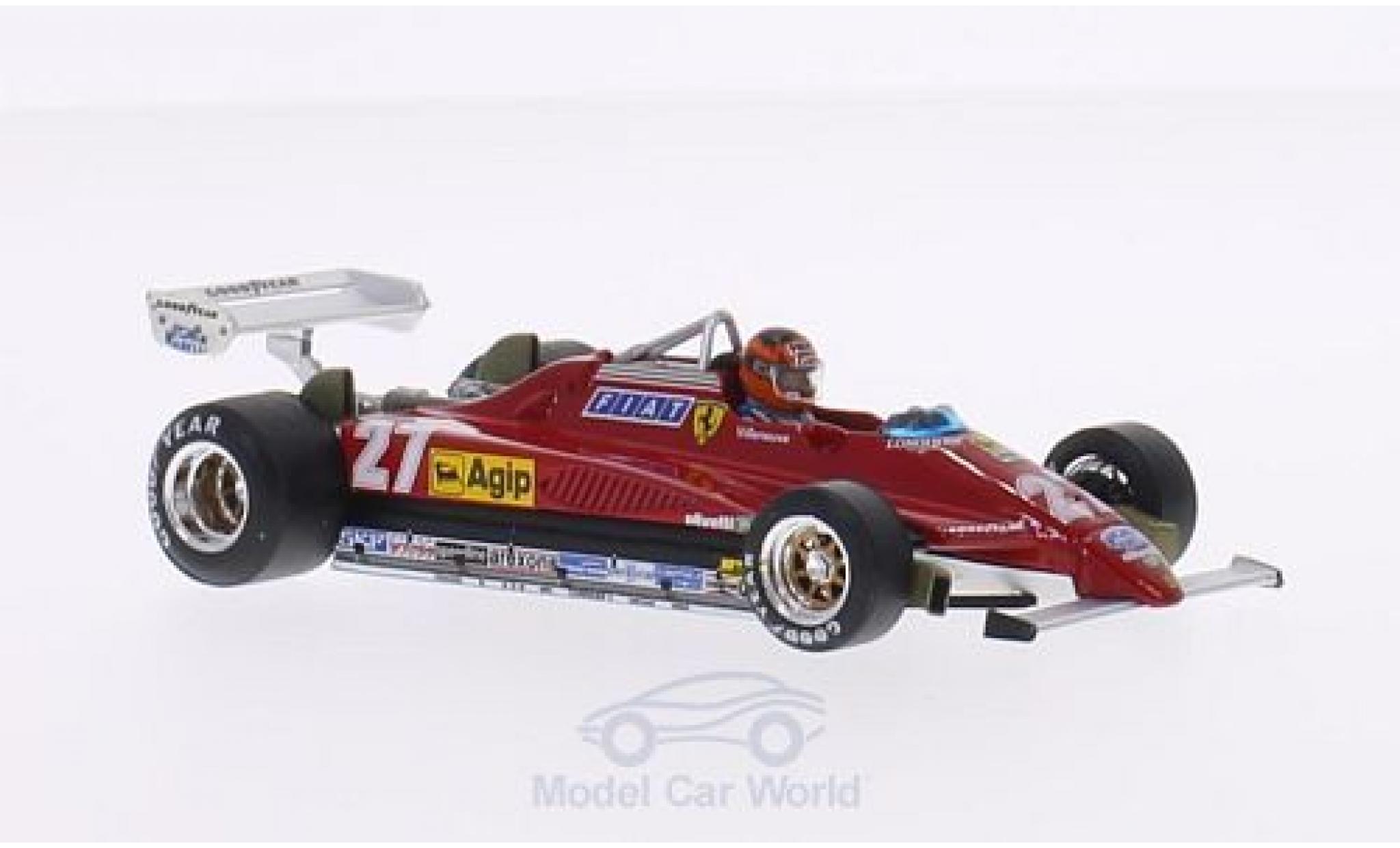 Ferrari 126 1/43 Brumm C2 Turbo No.27 Scuderia Formel 1 GP Belgien 1982 mit Fahrerfigur in Sonderverpackung G.Villeneuve modellino in miniatura