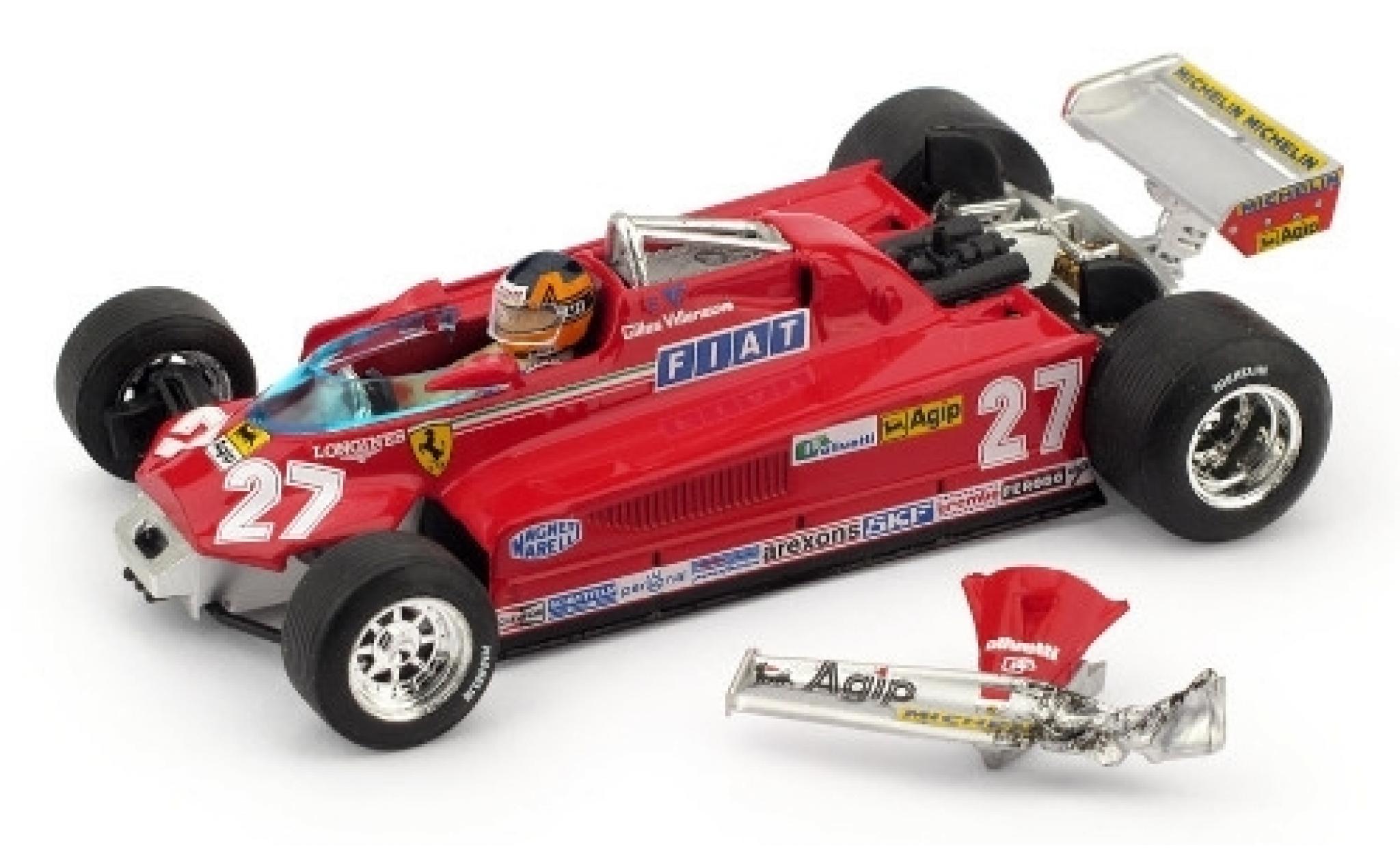 Ferrari 126 1/43 Brumm CK Turbo No.27 Scuderia Formel 1 GP Kanada 1981 ronde 57-63 G.Villeneuve modellino in miniatura