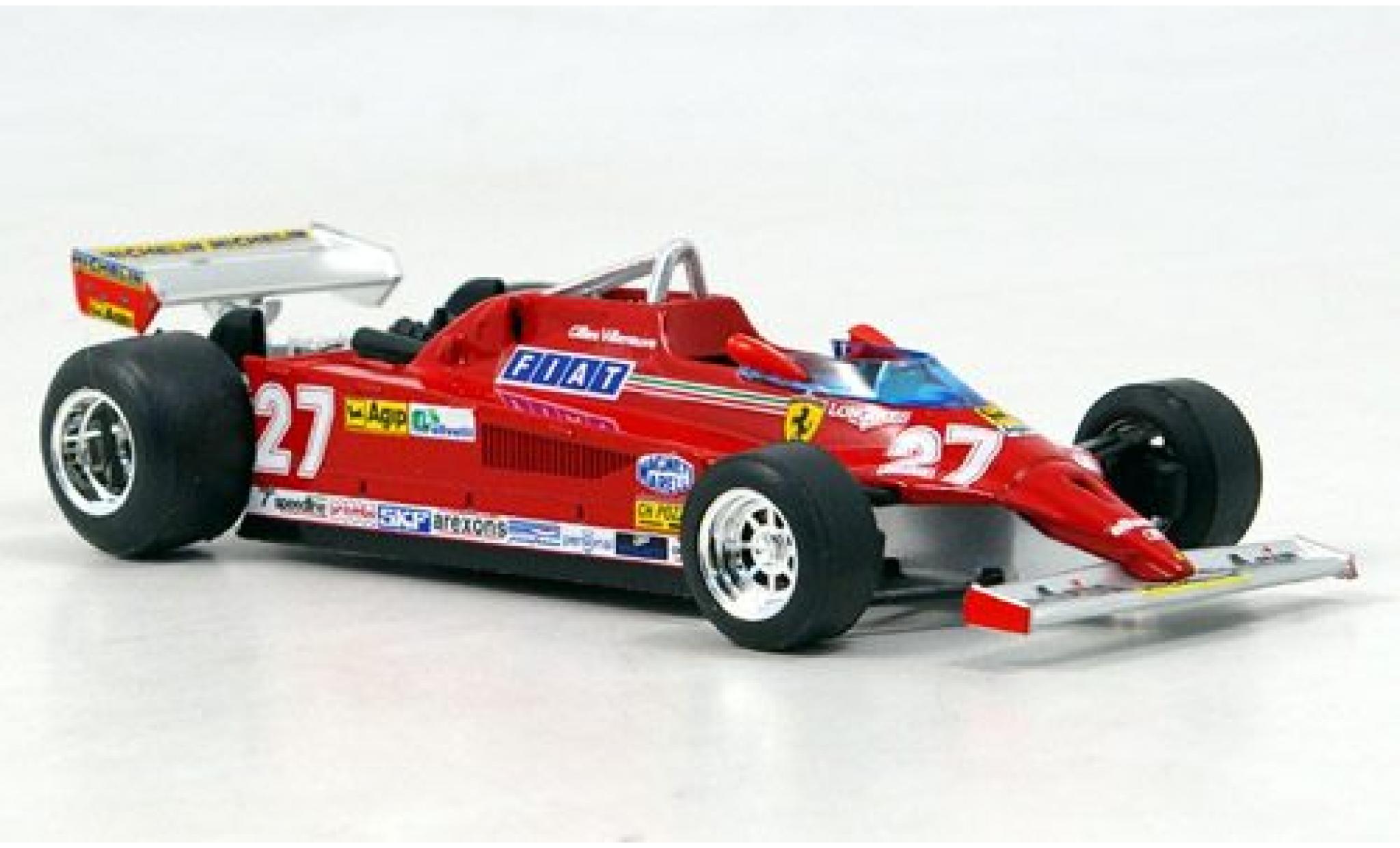 Ferrari 126 1/43 Brumm CK Turbo No.27 Scuderia Formel 1 GP Monte Carlo 1981 G.Villeneuve sans Vitrine modellino in miniatura