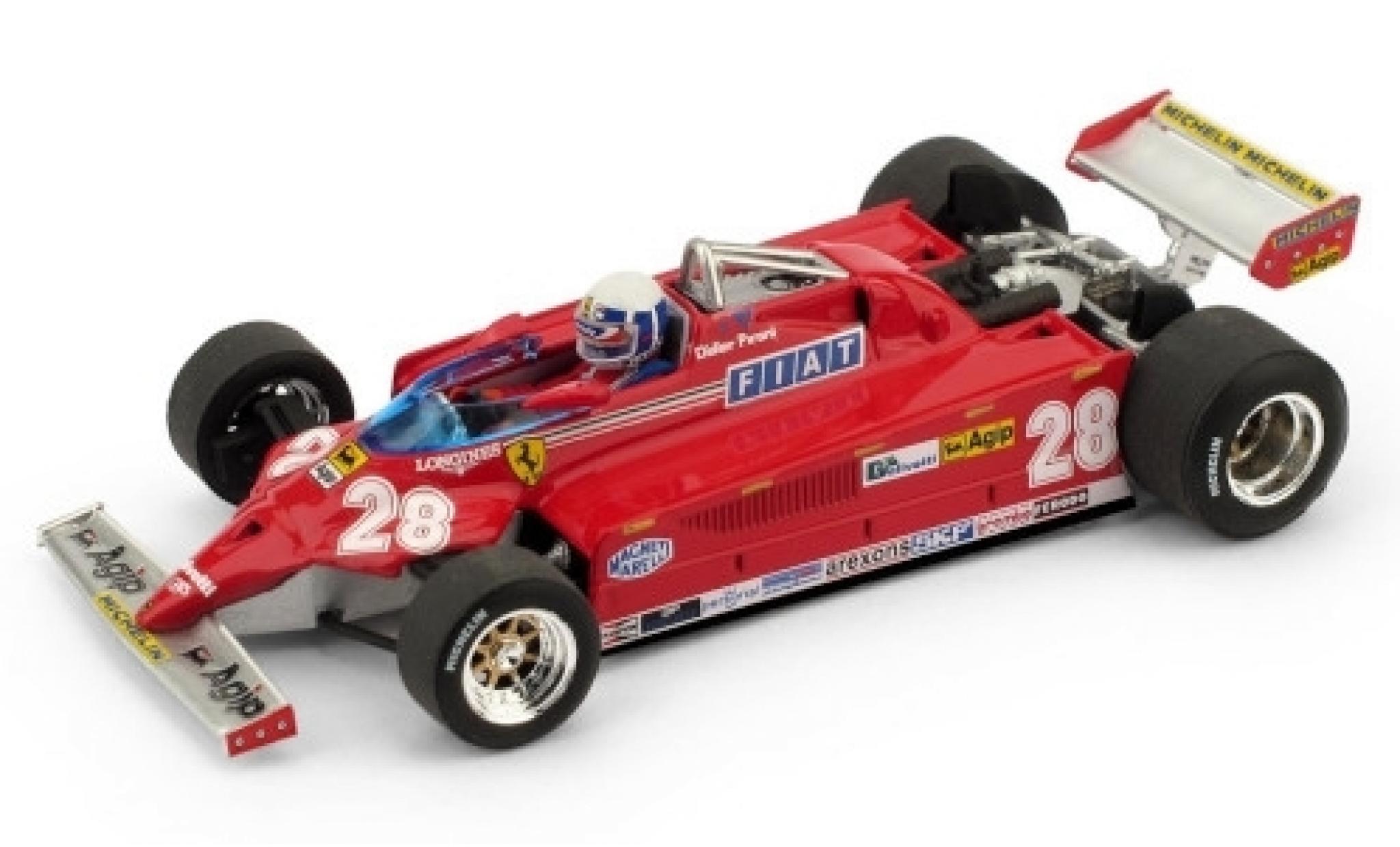 Ferrari 126 1/43 Brumm CK Turbo No.28 Scuderia Formel 1 GP Monaco 1981 y compris les figurine de conducteur D.Pironi modellino in miniatura