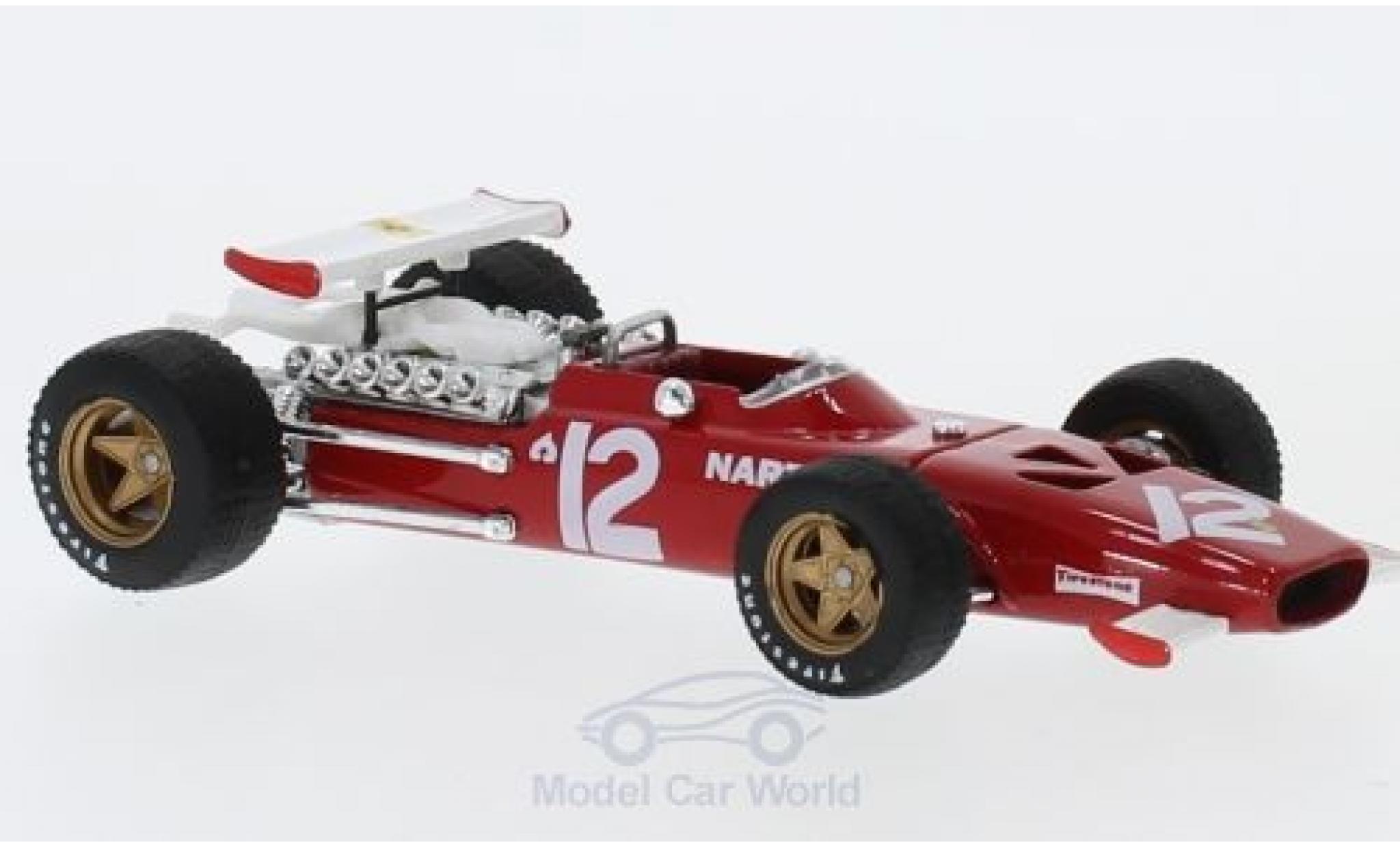 Ferrari 312 P 1/43 Brumm F1 No.12 Formel 1 GP Mexiko 1969 P.Rodriguez modellino in miniatura