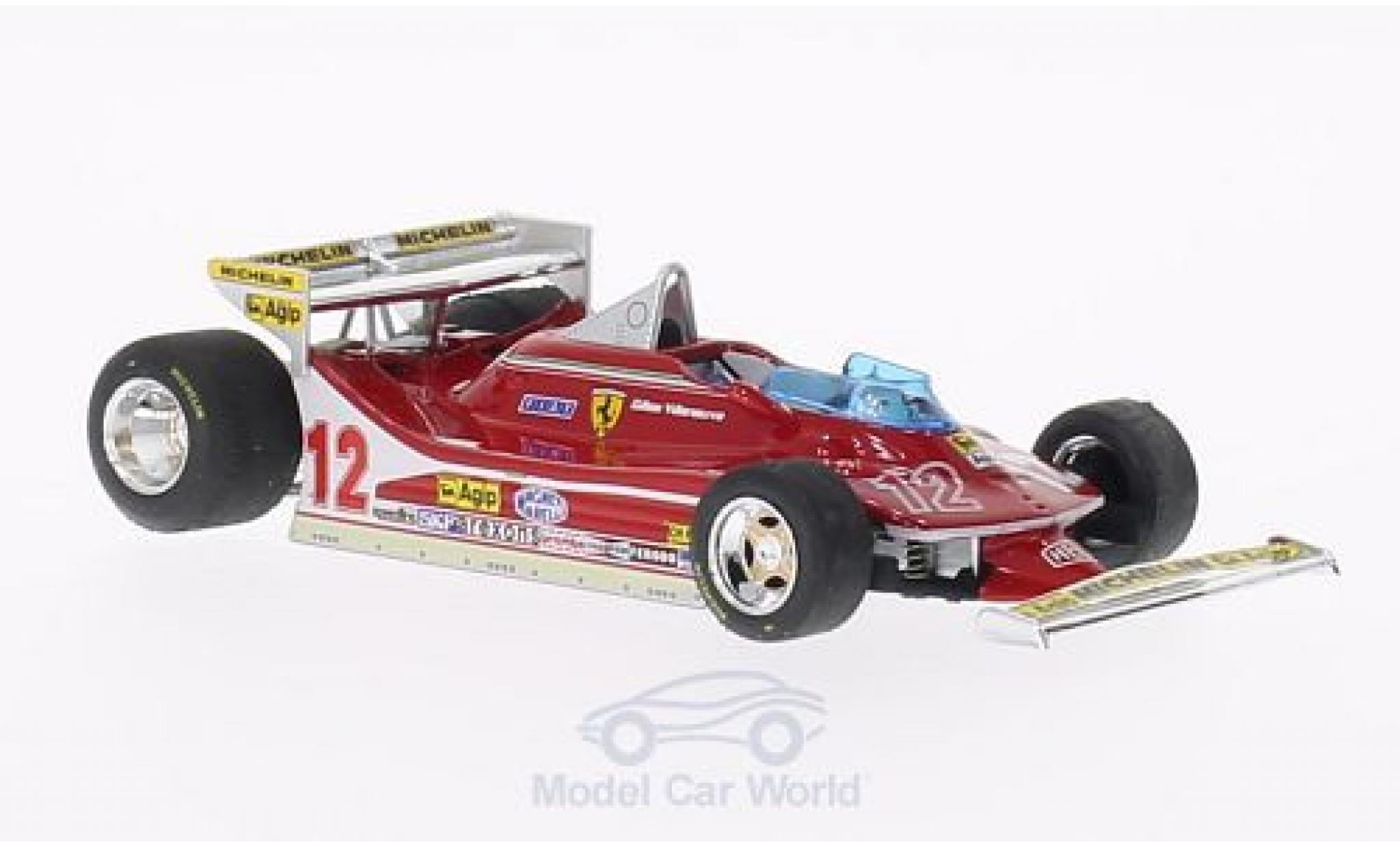 Ferrari 312 T4 1/43 Brumm T4 No.12 GP Monaco 1979 G.Villeneuve modellino in miniatura