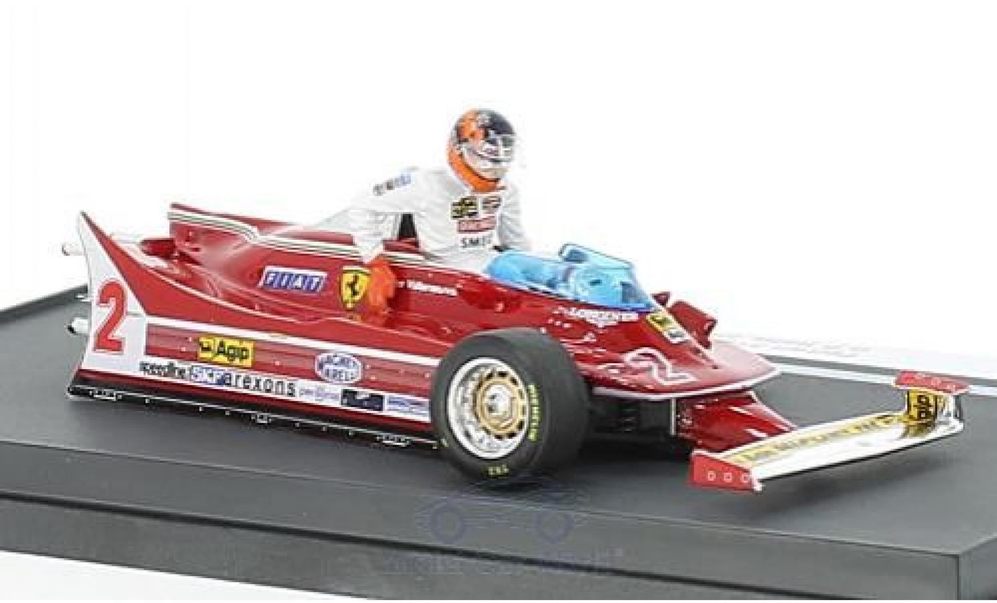 Ferrari 312 P 1/43 Brumm T5 No.2 Formel 1 GP Italien 1980 mit Fahrerfigur G.Villeneuve modellino in miniatura