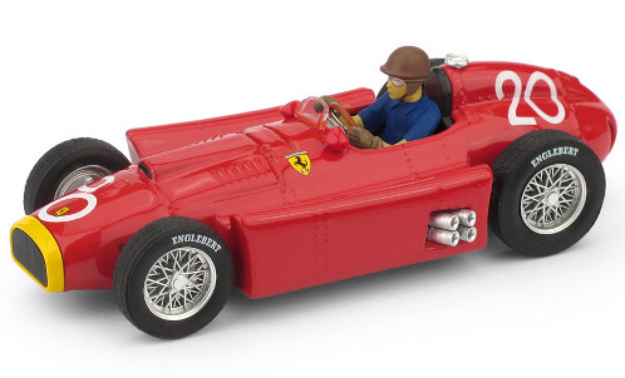 Ferrari D50 1/43 Brumm No.20 Formel 1 GP Monte Carlo 1956 avec figurine de conducteur J.M.Fangio modellino in miniatura