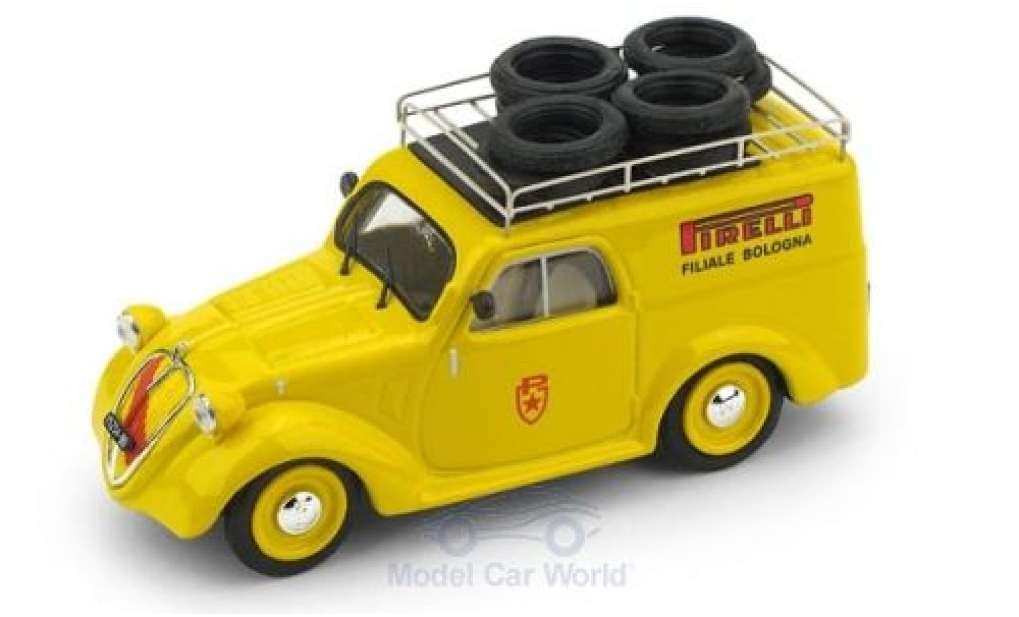 Fiat 500 1/43 Brumm B Furgoncino Pirelli Filiale di Bologna 1950 modellino in miniatura