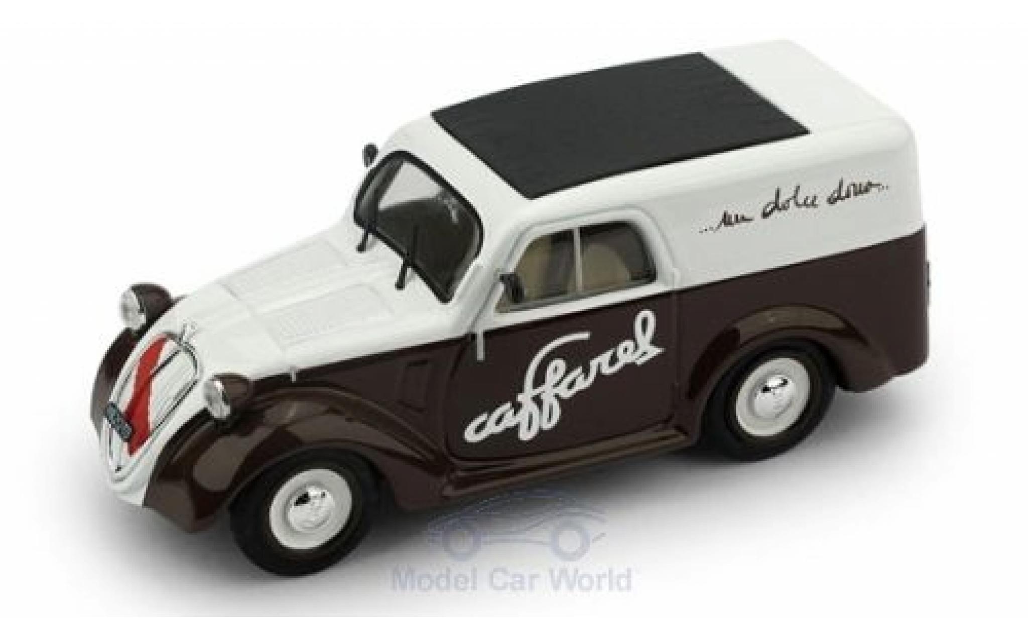 Fiat 500 1/43 Brumm B Furgone Caffarel Chocolate 1950 modellino in miniatura