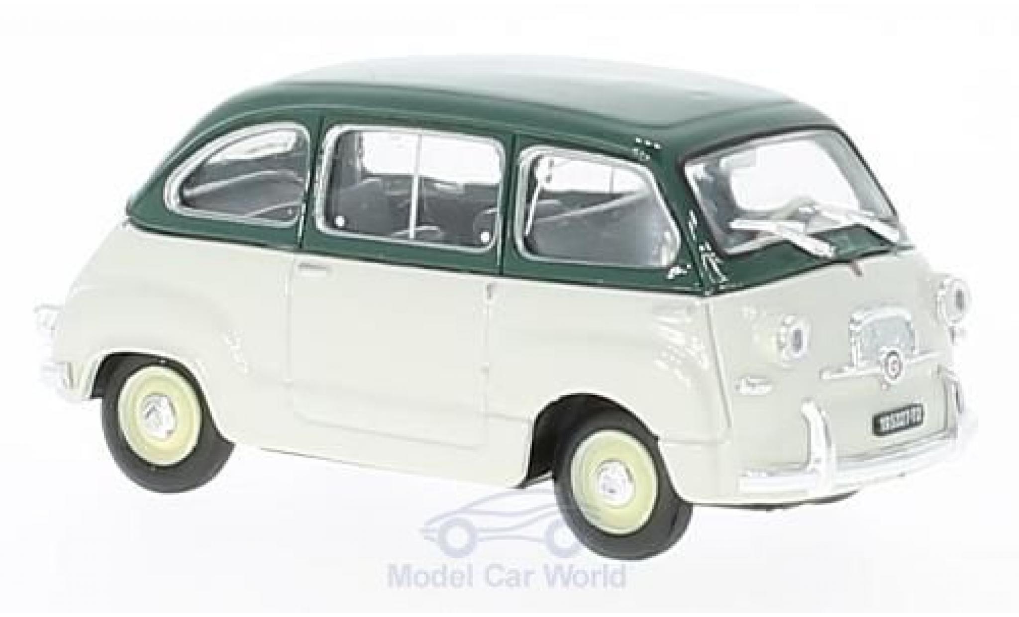 Fiat 600 1/43 Brumm Multipla verde/grigio 1956 modellino in miniatura