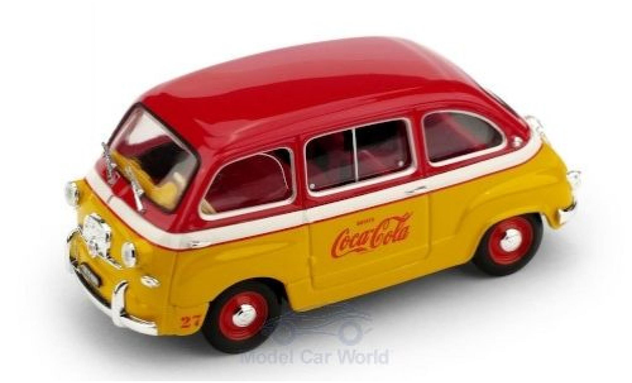 Fiat 600 1/43 Brumm D Multipla Coca Cola 1960 Olympiade Rom modellino in miniatura