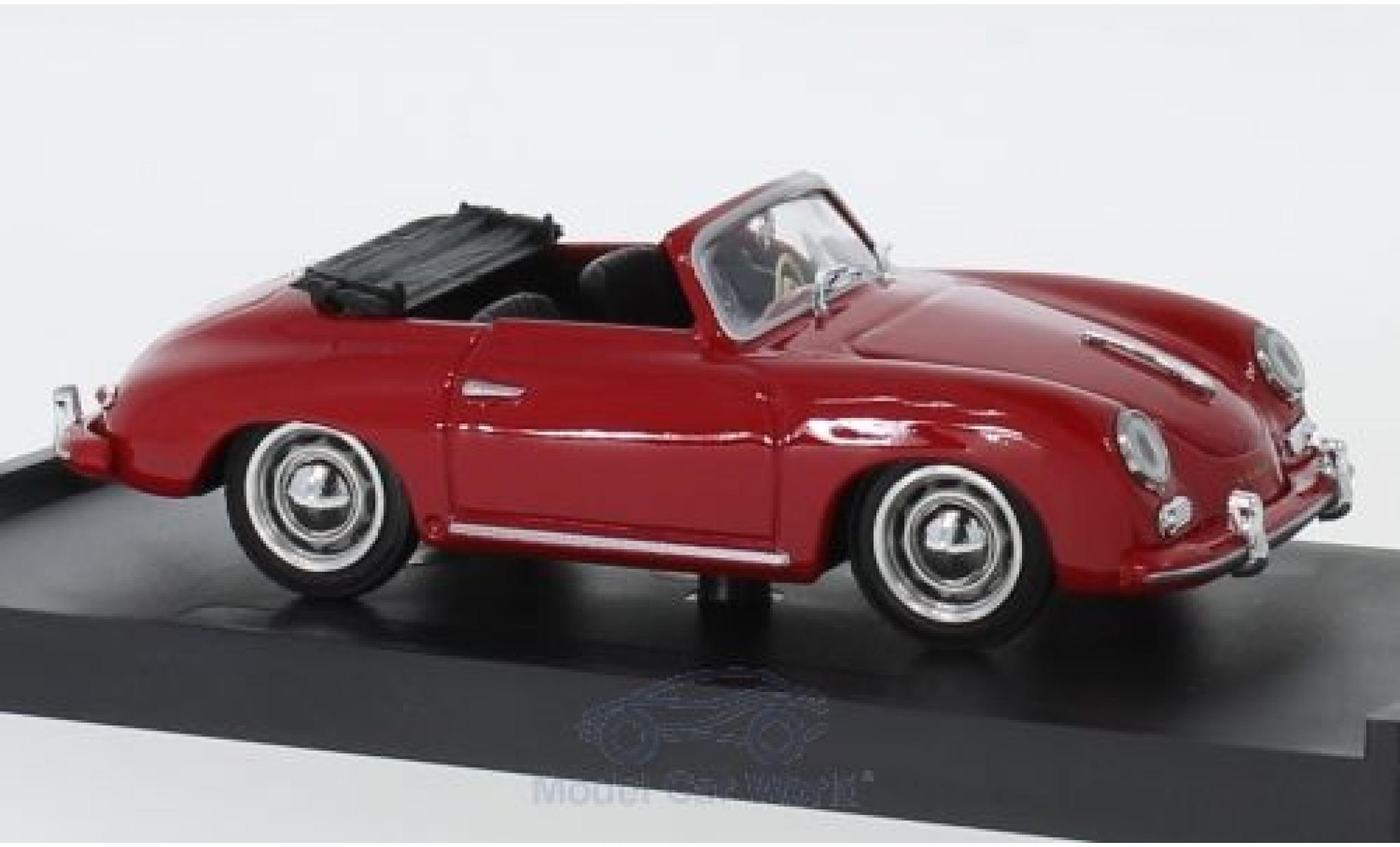 Porsche 356 1/43 Brumm Cabriolet rosso 1952 modellino in miniatura
