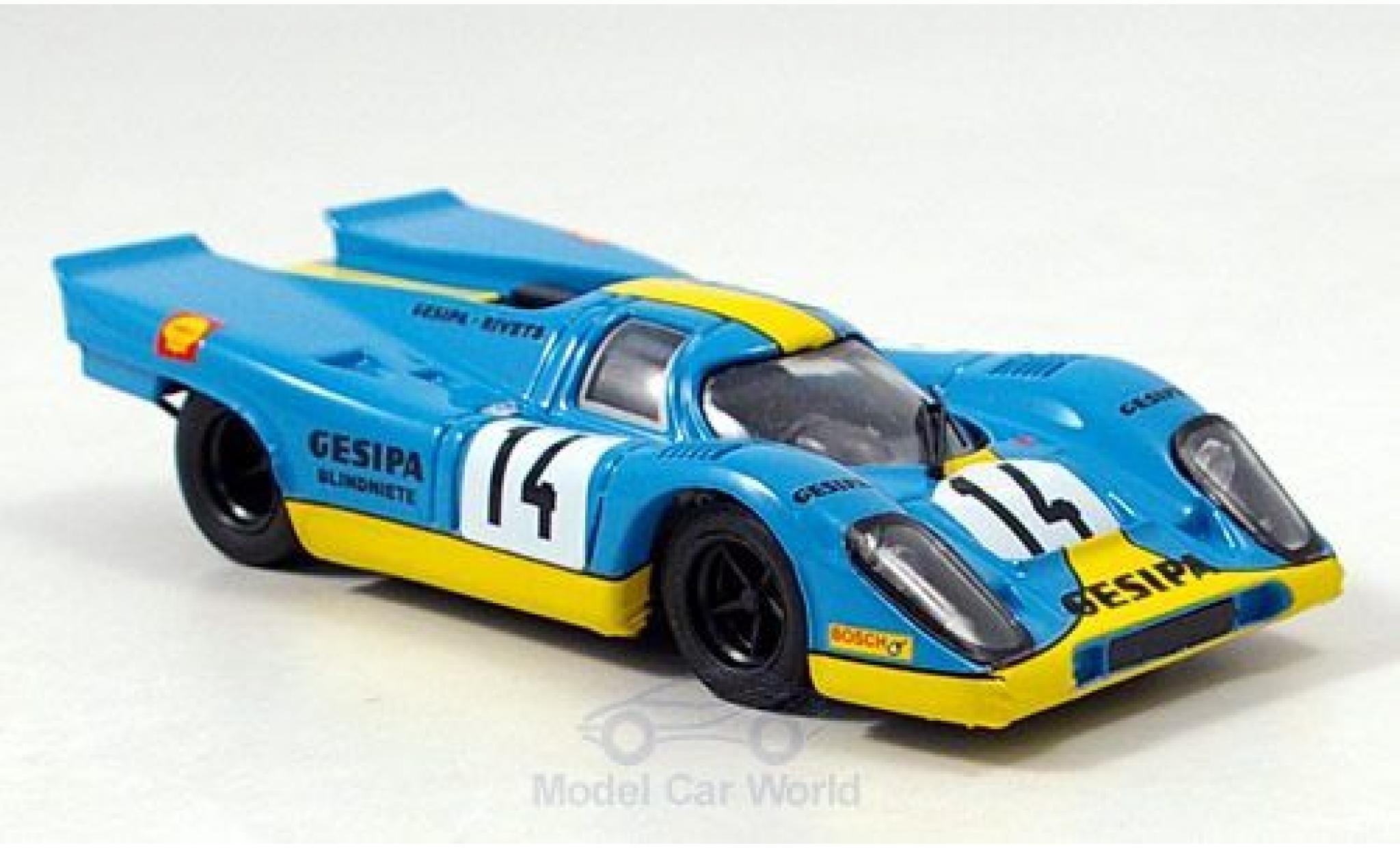 Porsche 917 1970 1/43 Brumm K No.14 Gesipa Racing Team 1000km Monza 1970 J.Neuhaus/R.Kelleners modellino in miniatura