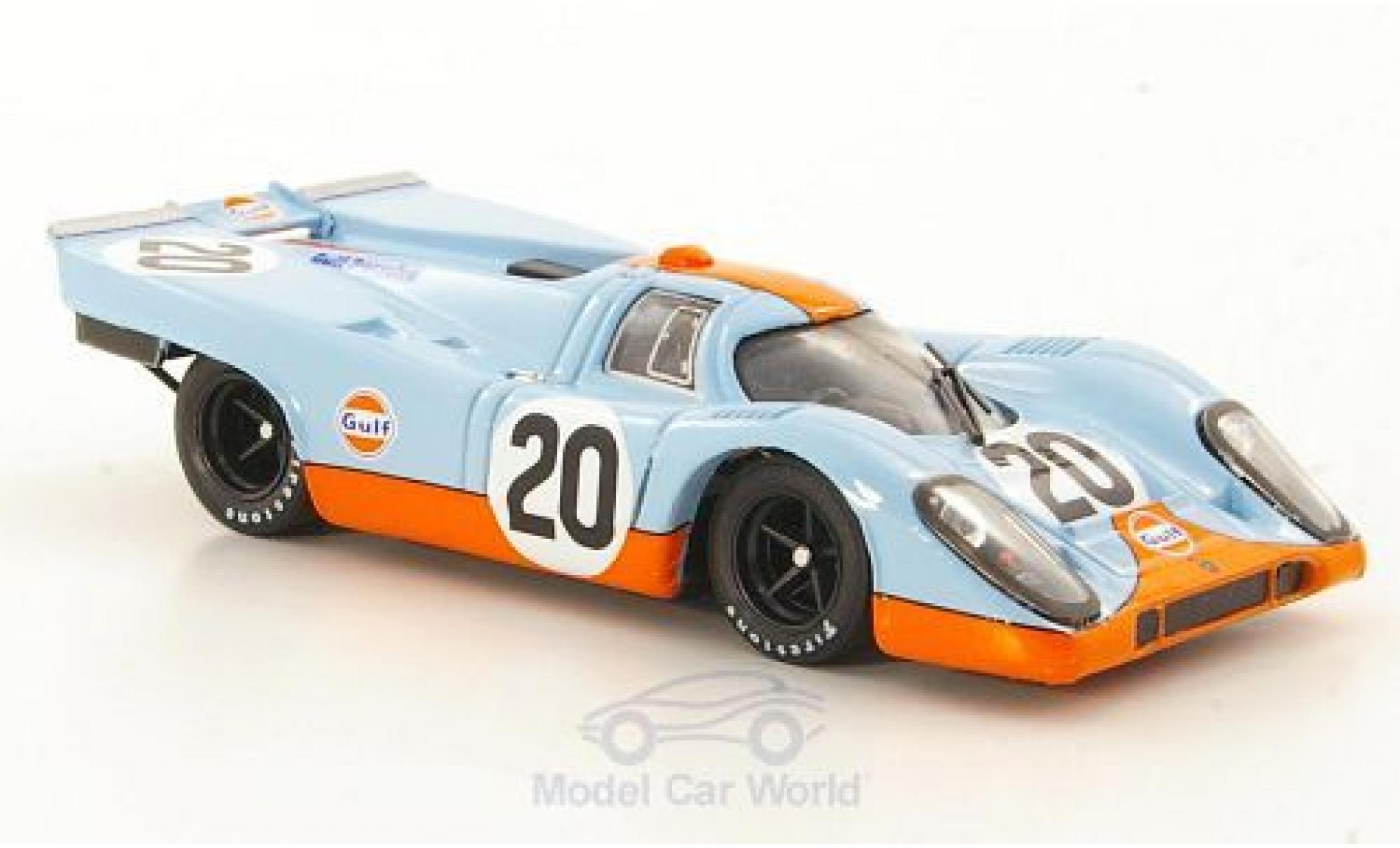 Porsche 917 1970 1/43 Brumm K No.20 JWA-Gulf Racing Team 24h Le Mans 1970 J.Siffert/B.Redman ohne Vitrine modellino in miniatura